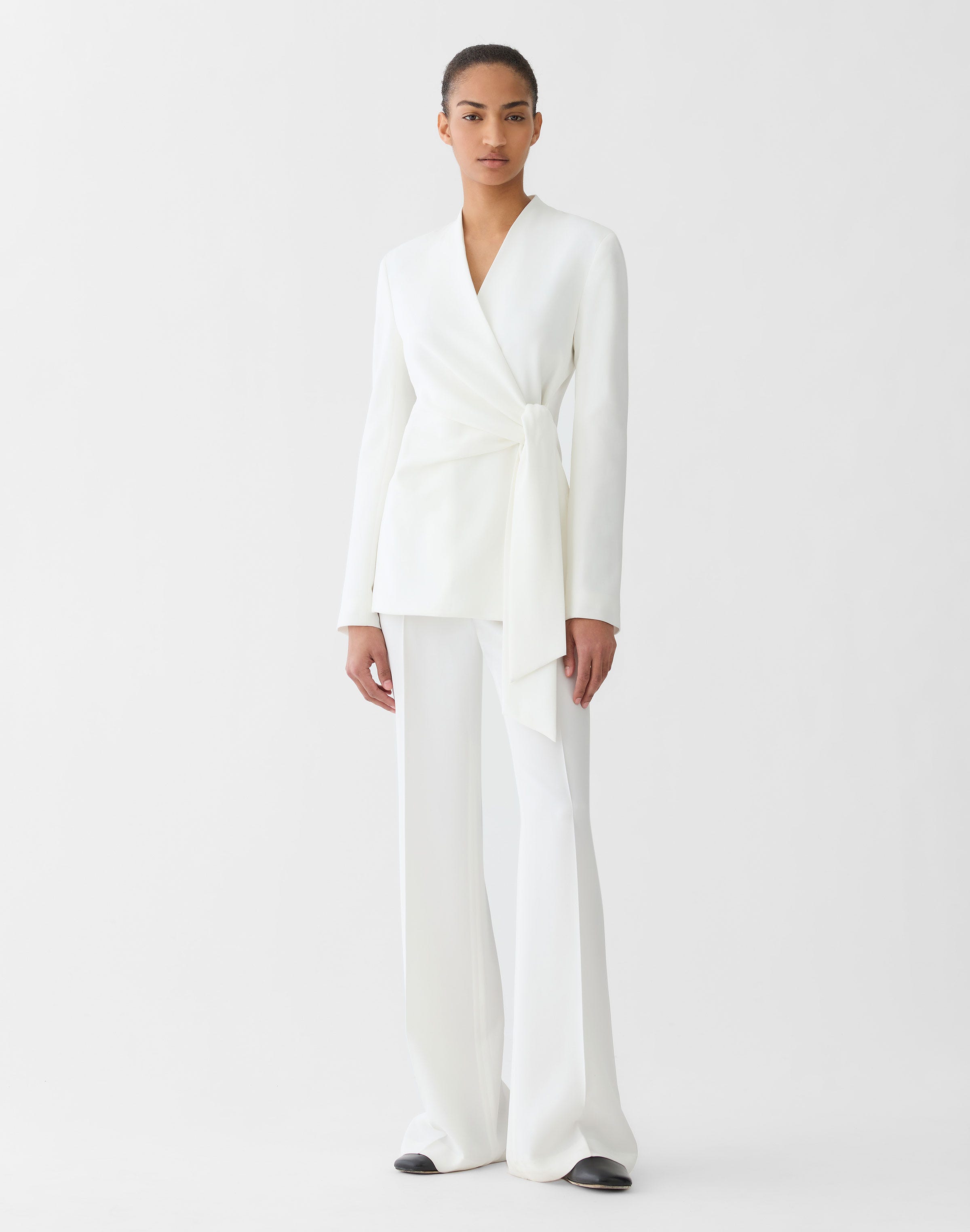Responsible Finesse Crepe Wrap Blazer