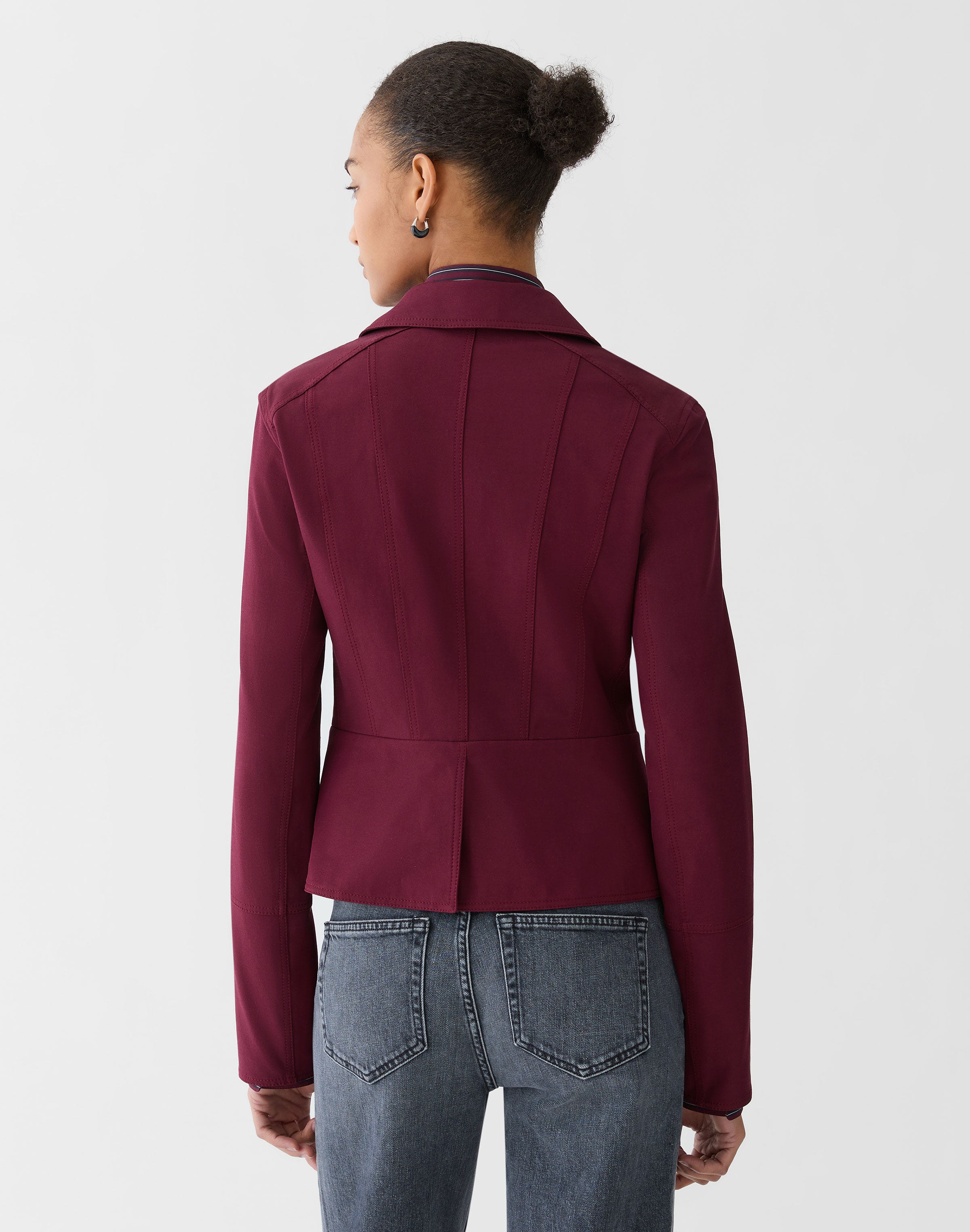 Techno Stretch Twill Button Front Jacket