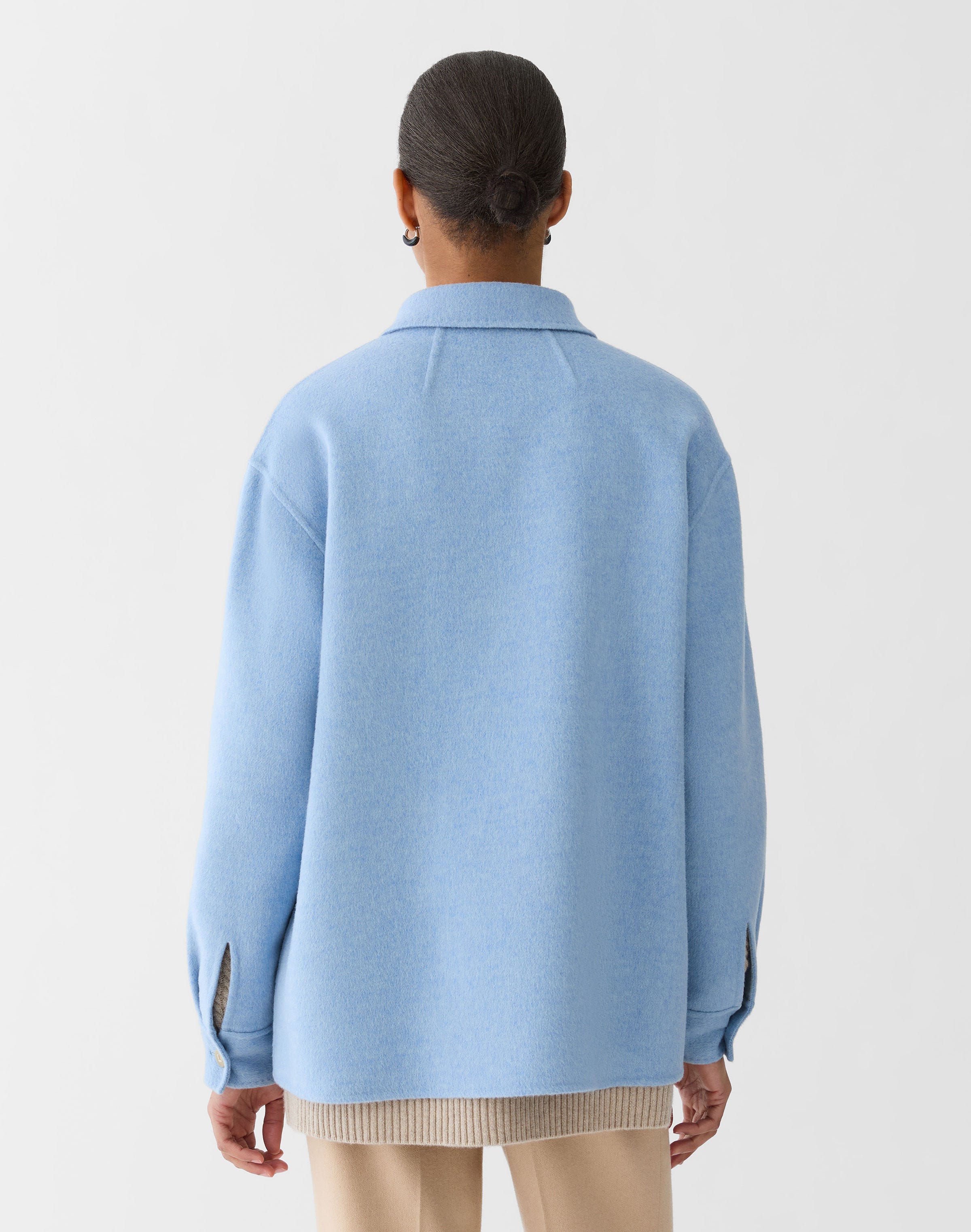 Wool-Cashmere Double Face Shirt Jacket