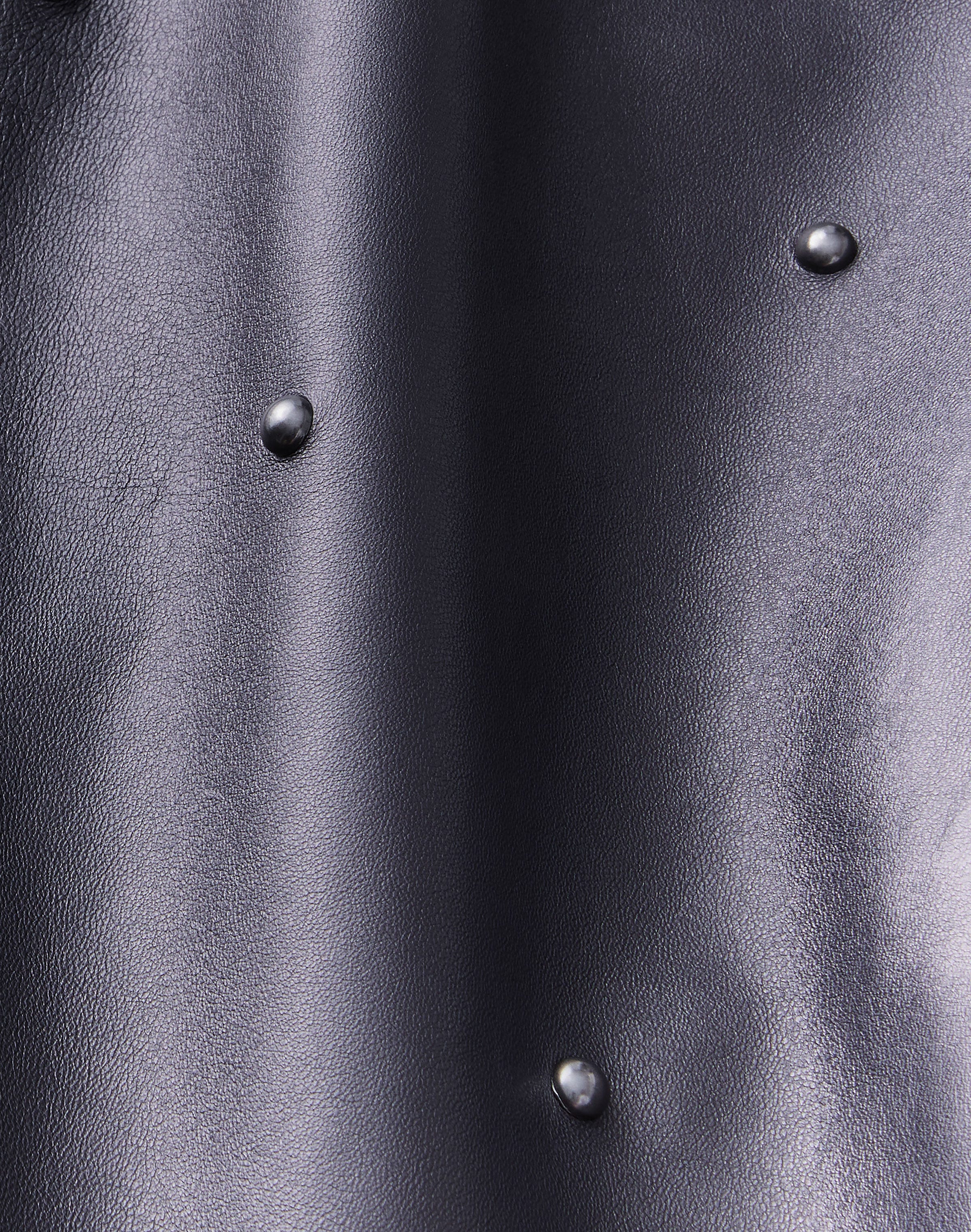 Studded Nappa Leather Bomber Jacket