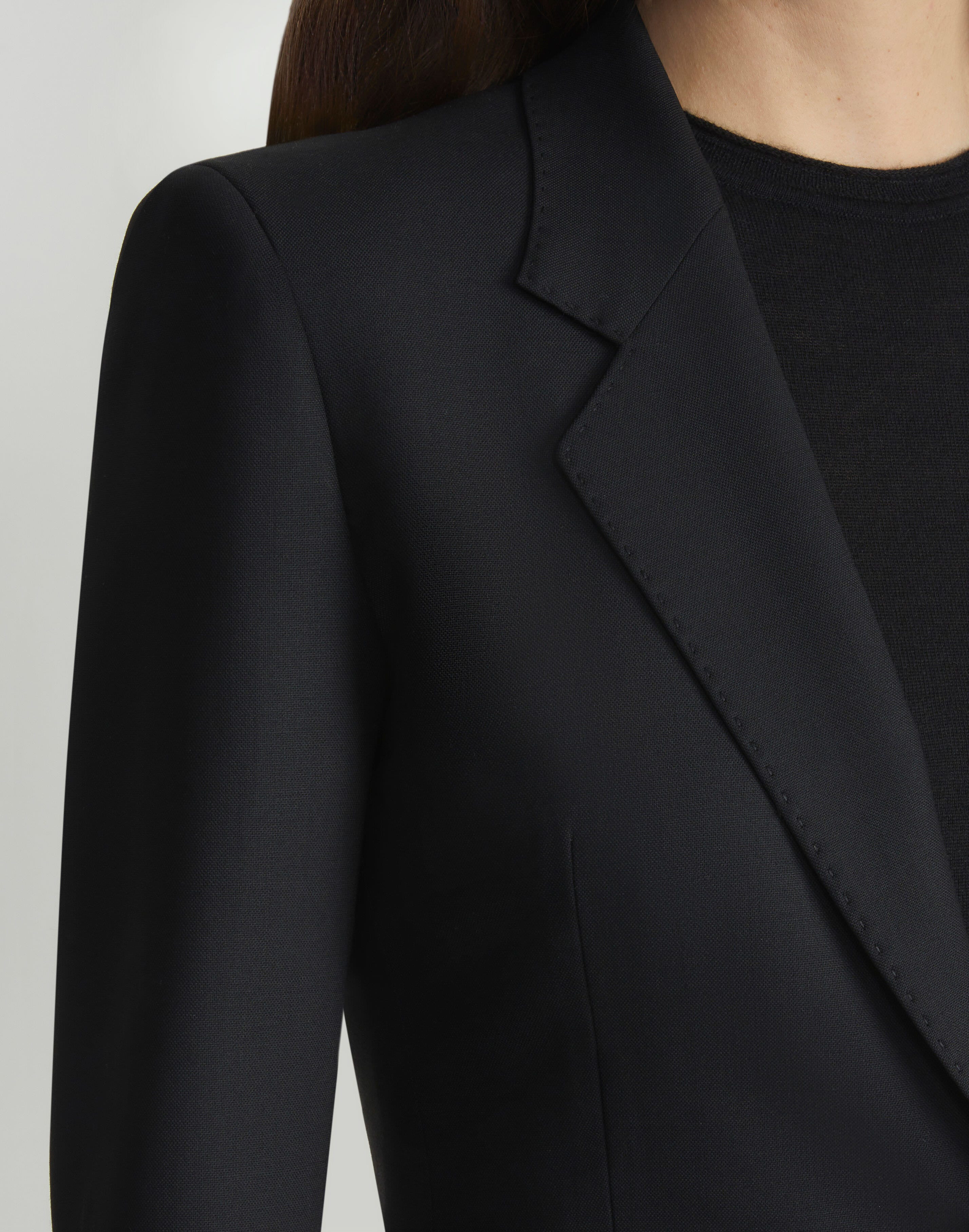 Responsible Stretch Wool Single Button Blazer