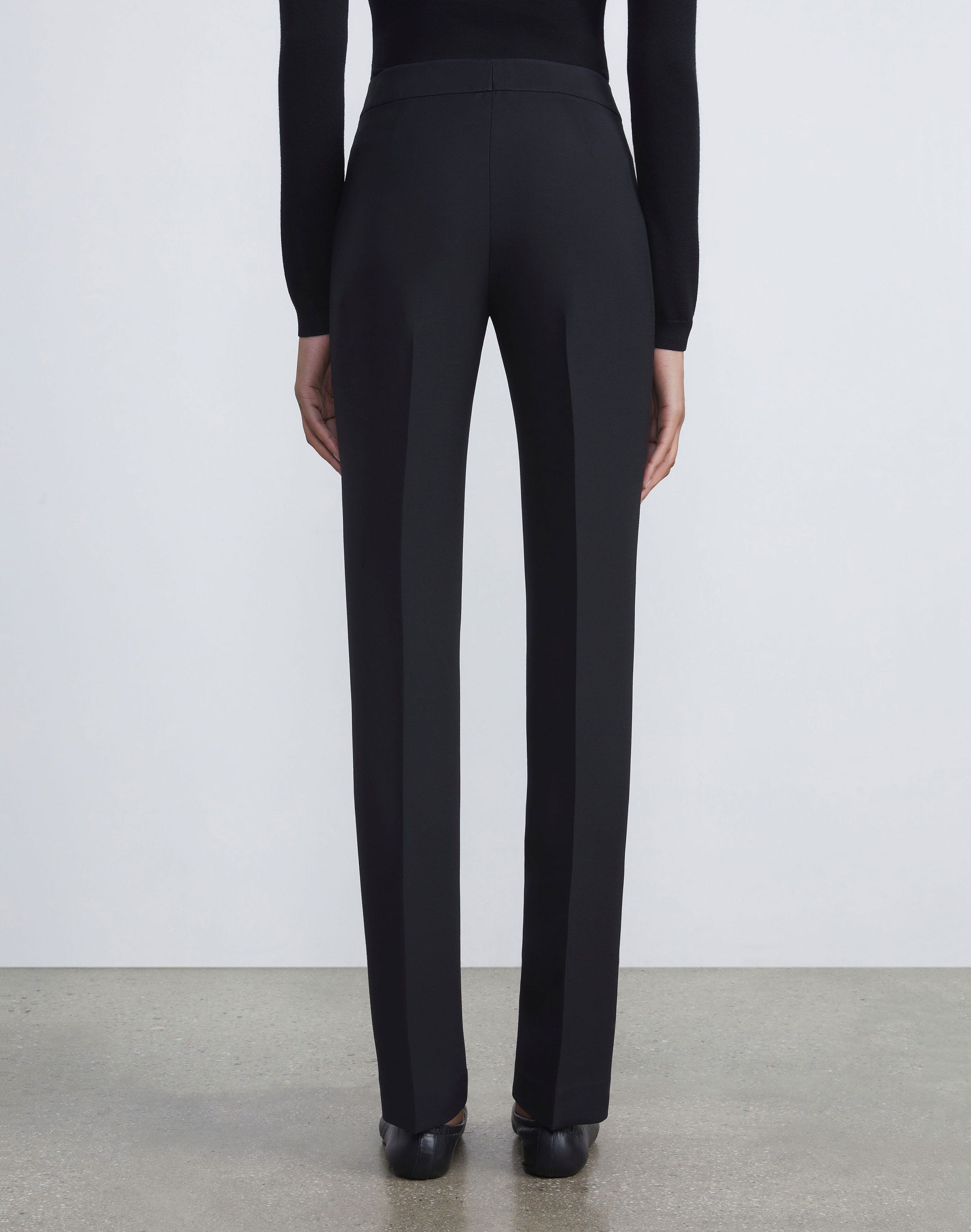 Petite Wool-Silk Crepe Barrow Pant