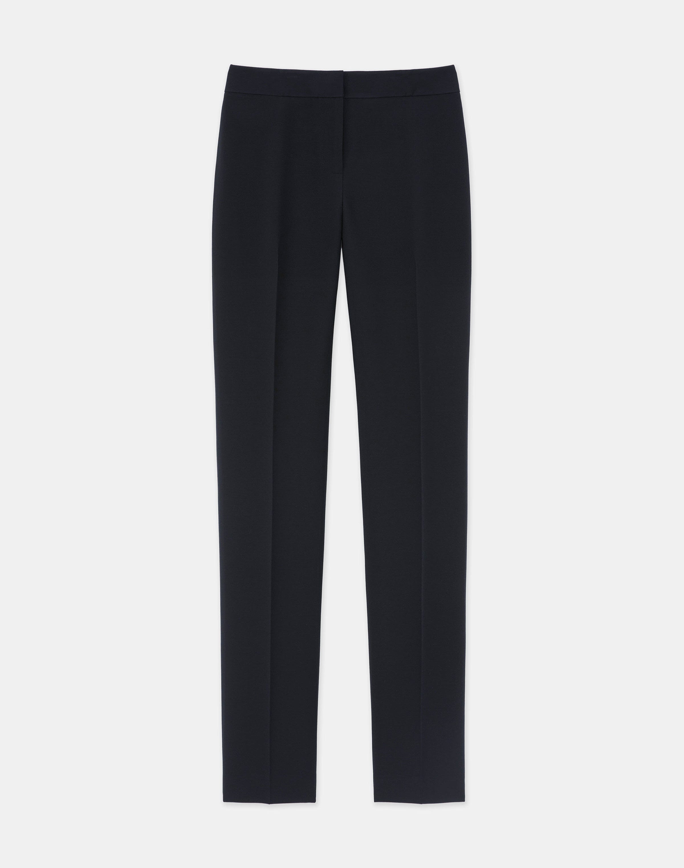 Petite Wool-Silk Crepe Barrow Pant