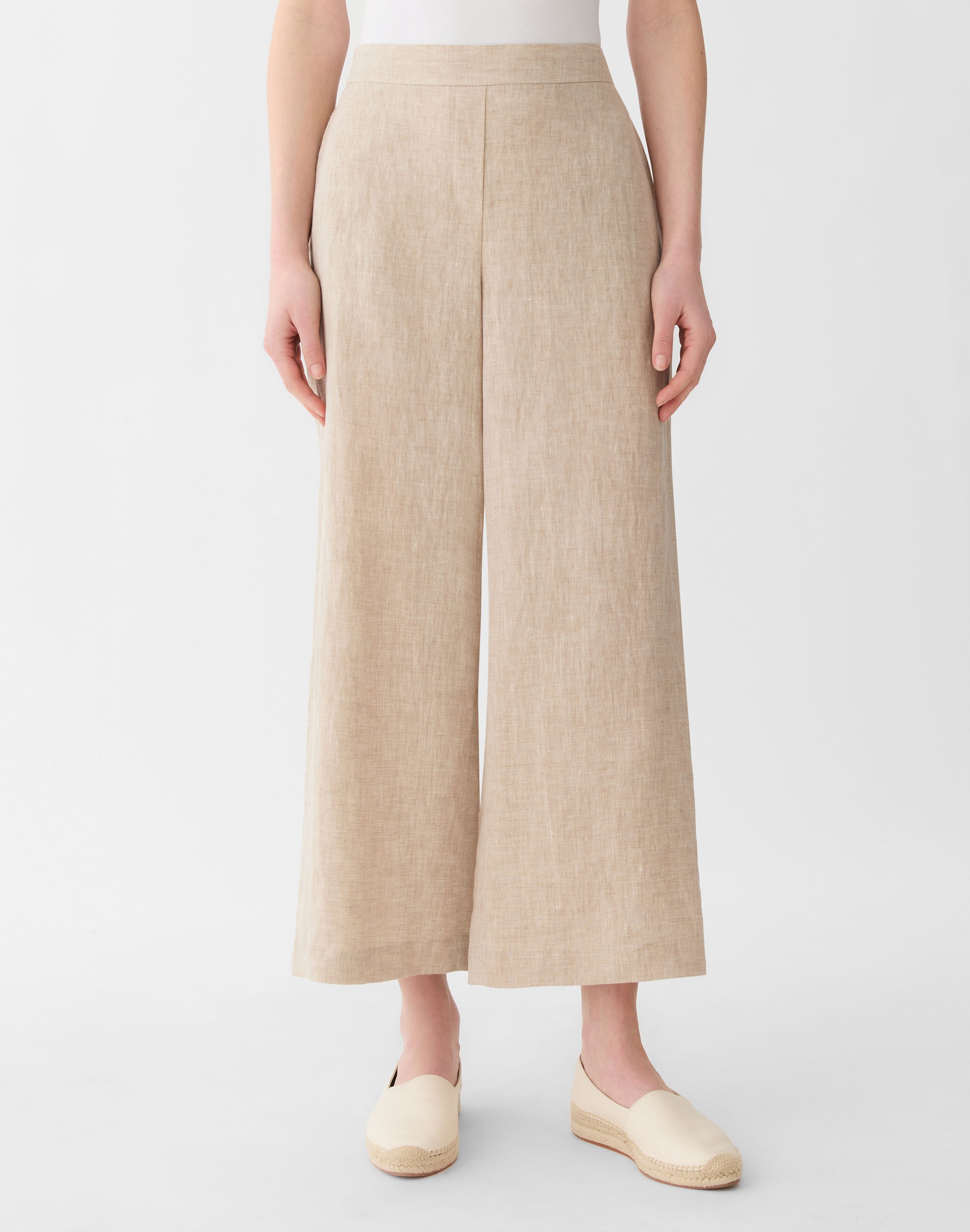 Organic Linen Columbus Cropped Pant