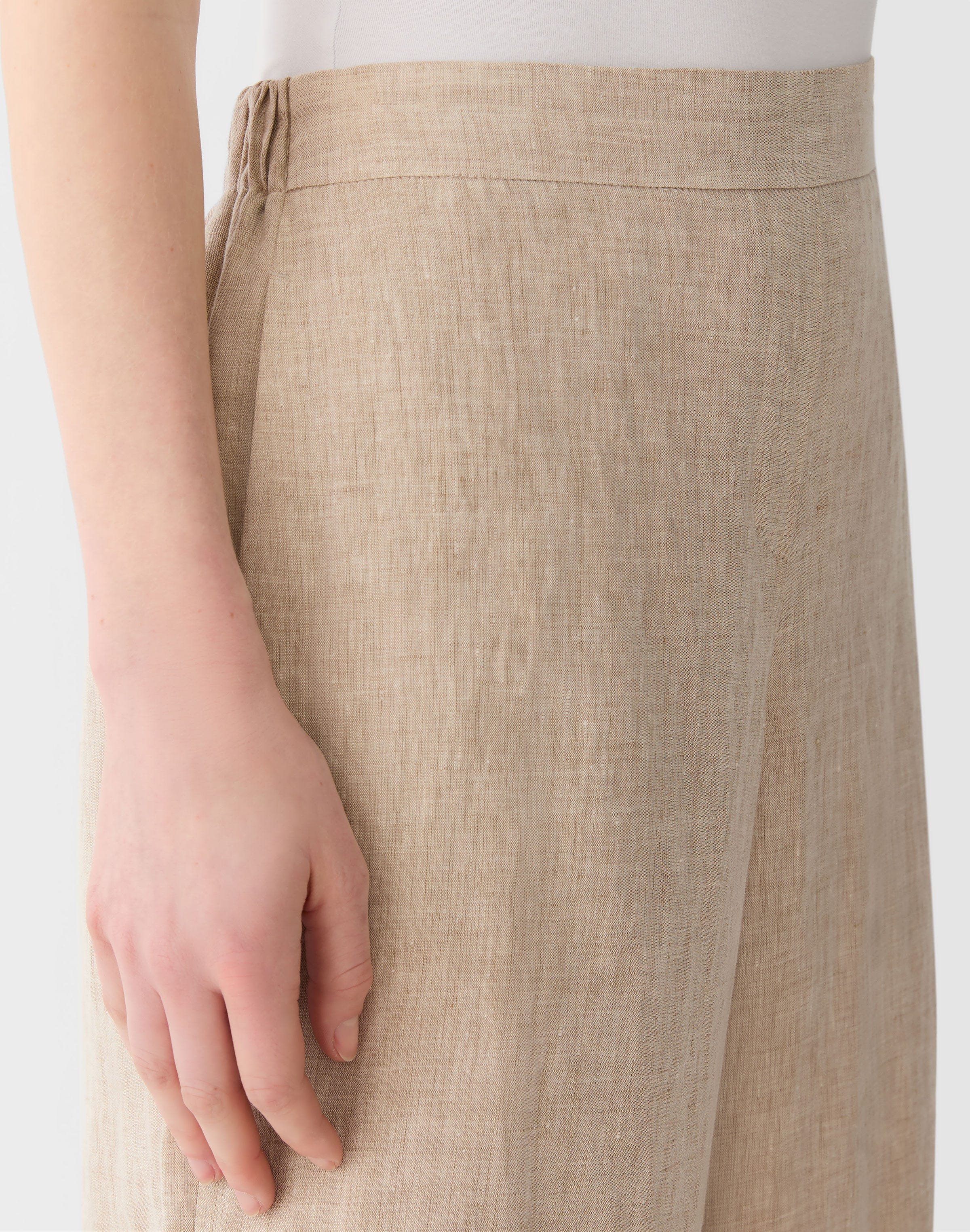 Organic Linen Columbus Cropped Pant