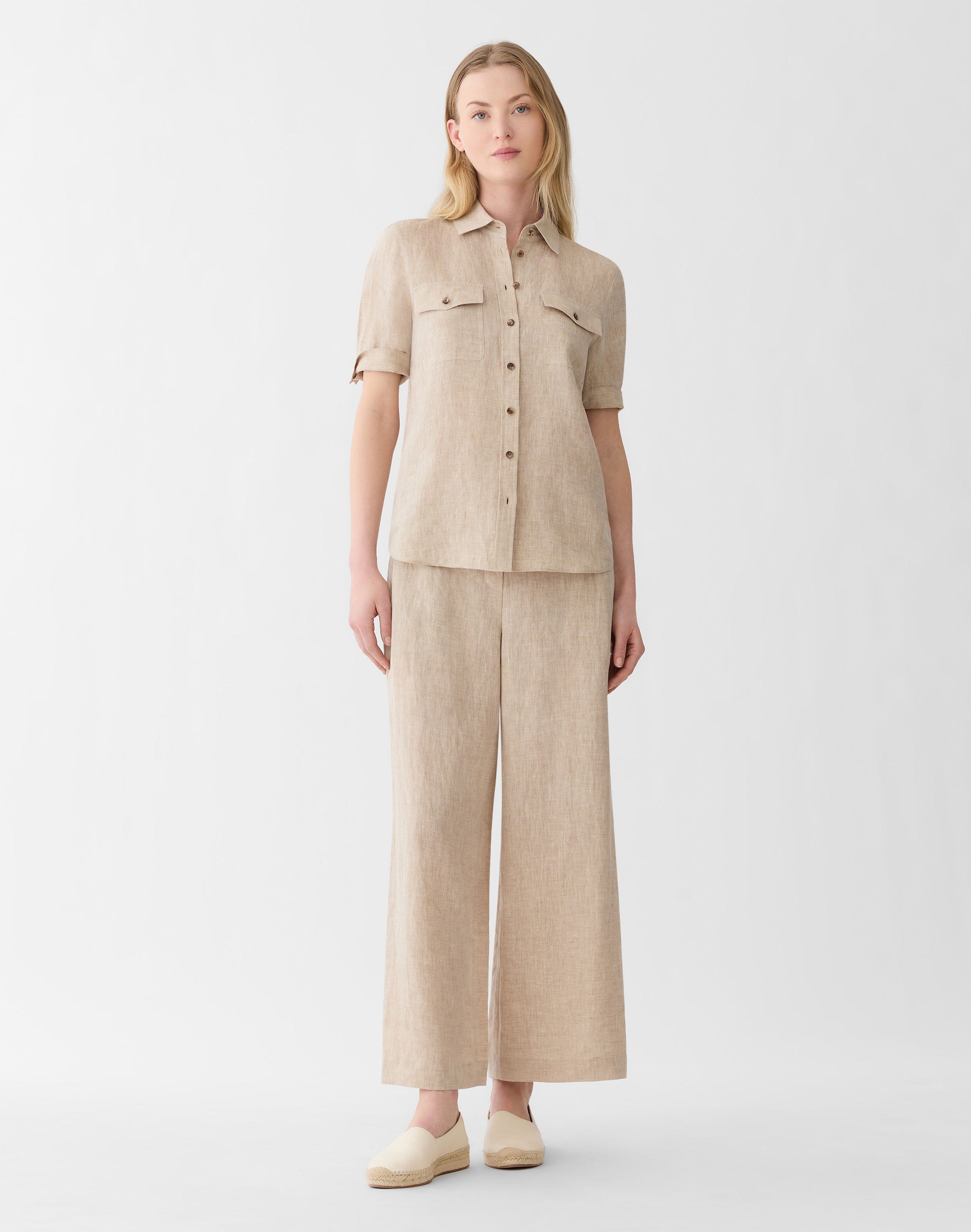 Organic Linen Columbus Cropped Pant