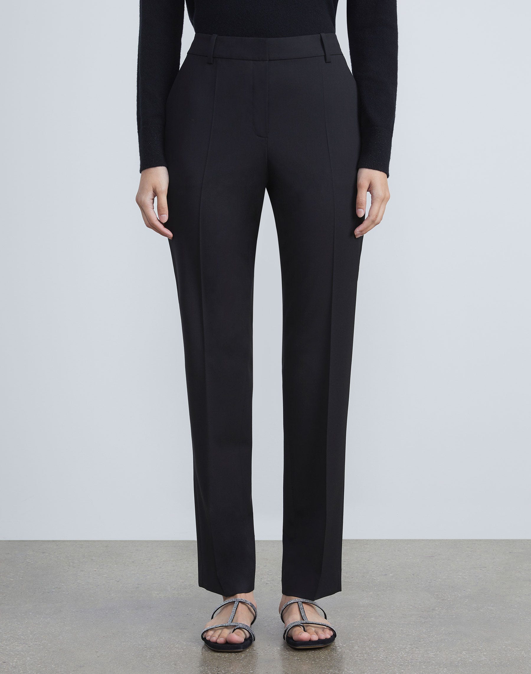 Plus-Size Stretch Wool Clinton Ankle Pant