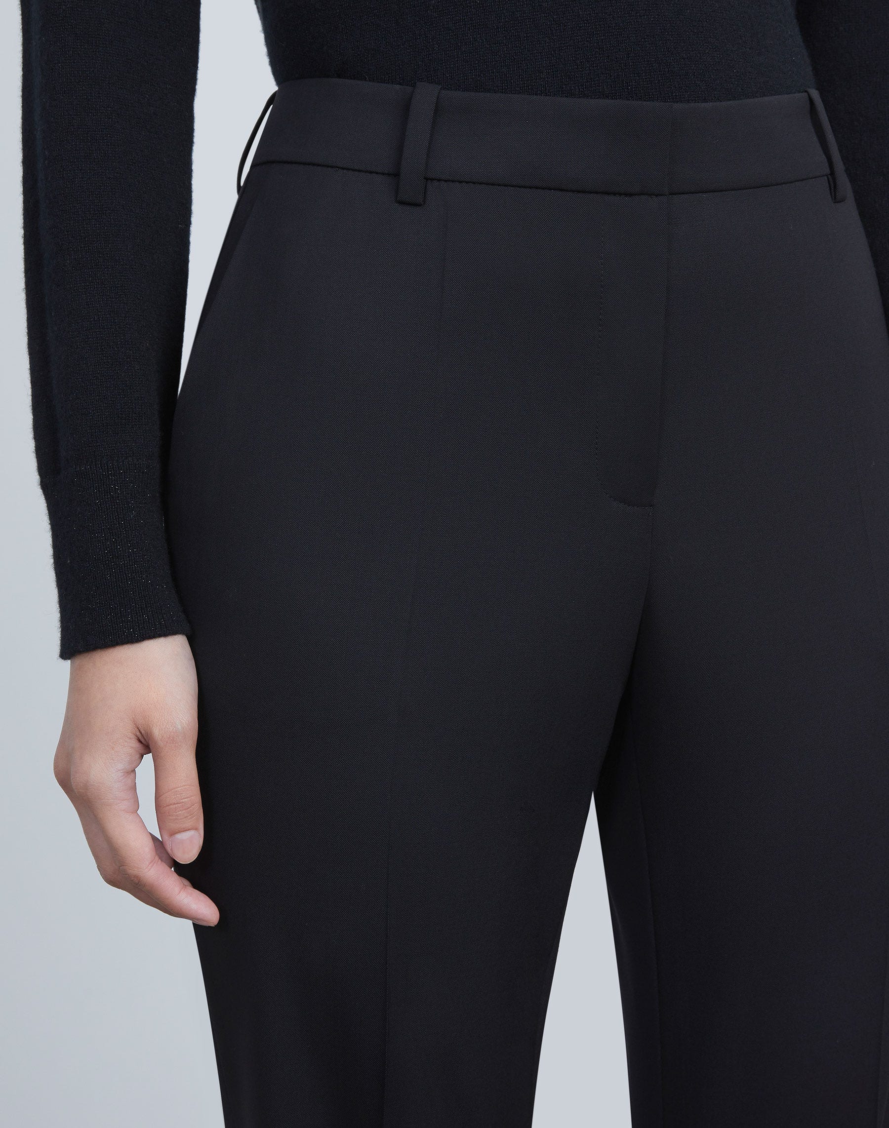 Plus-Size Stretch Wool Clinton Ankle Pant
