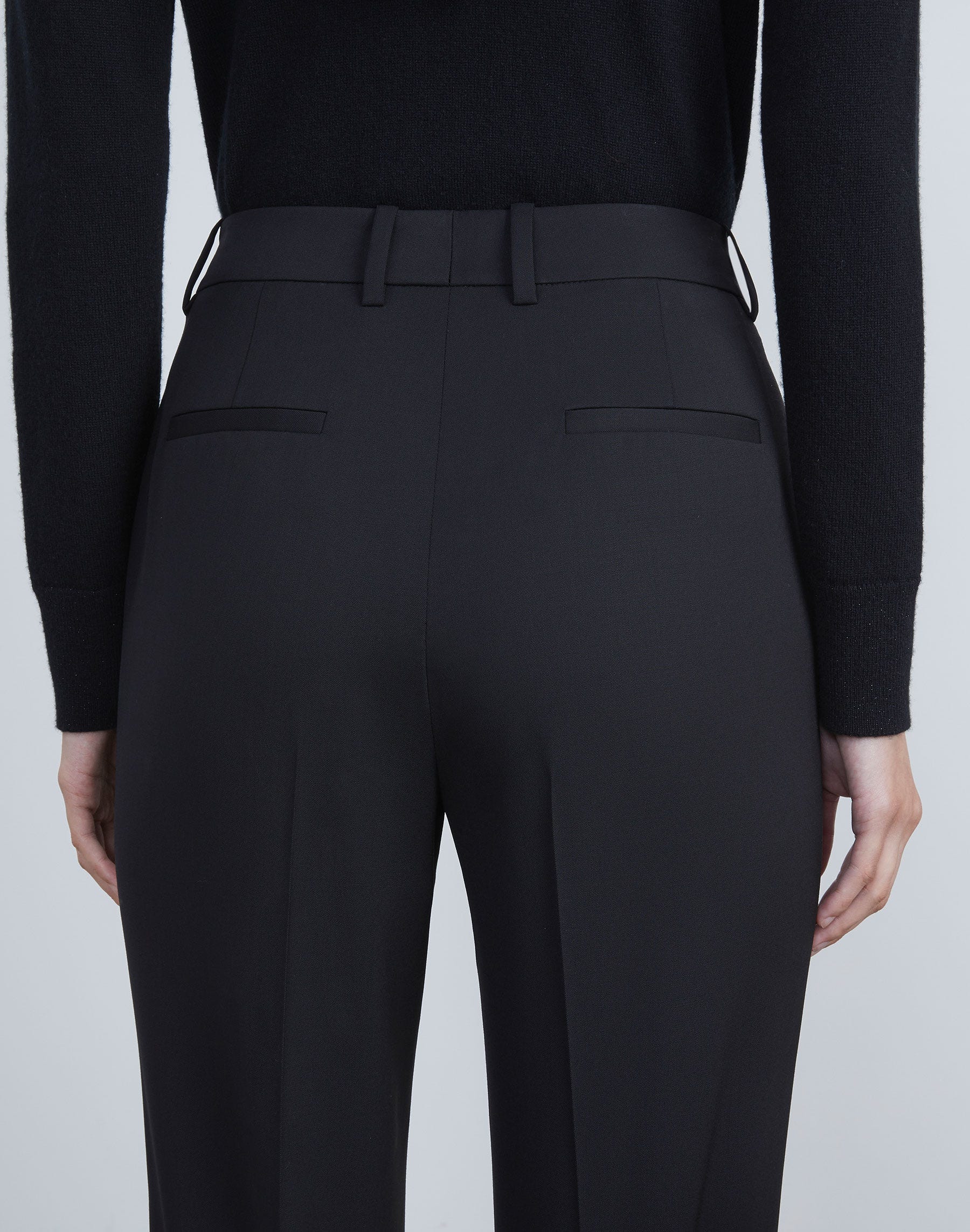 Plus-Size Stretch Wool Clinton Ankle Pant