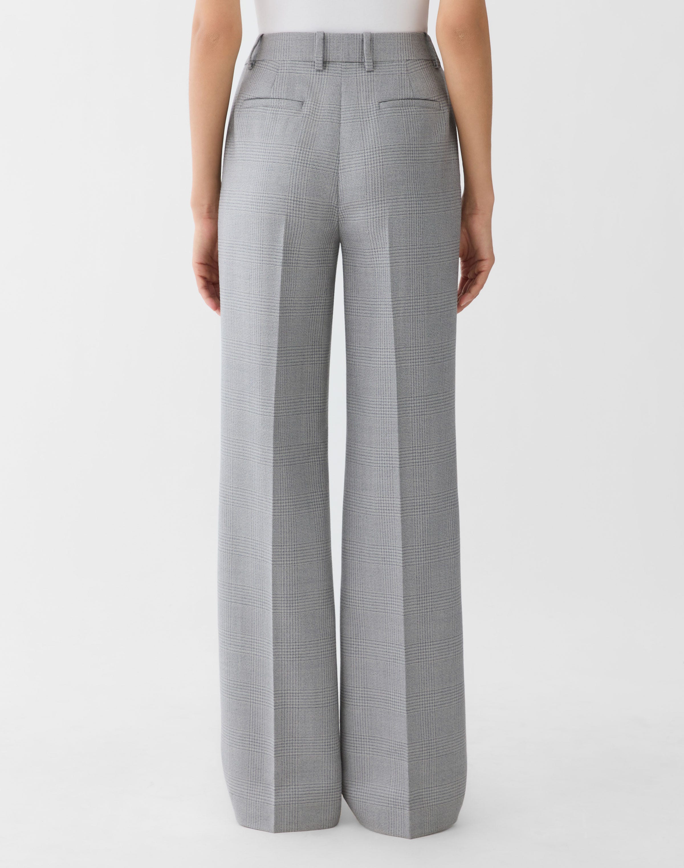 Wool Glen Plaid Gates Straight Pant