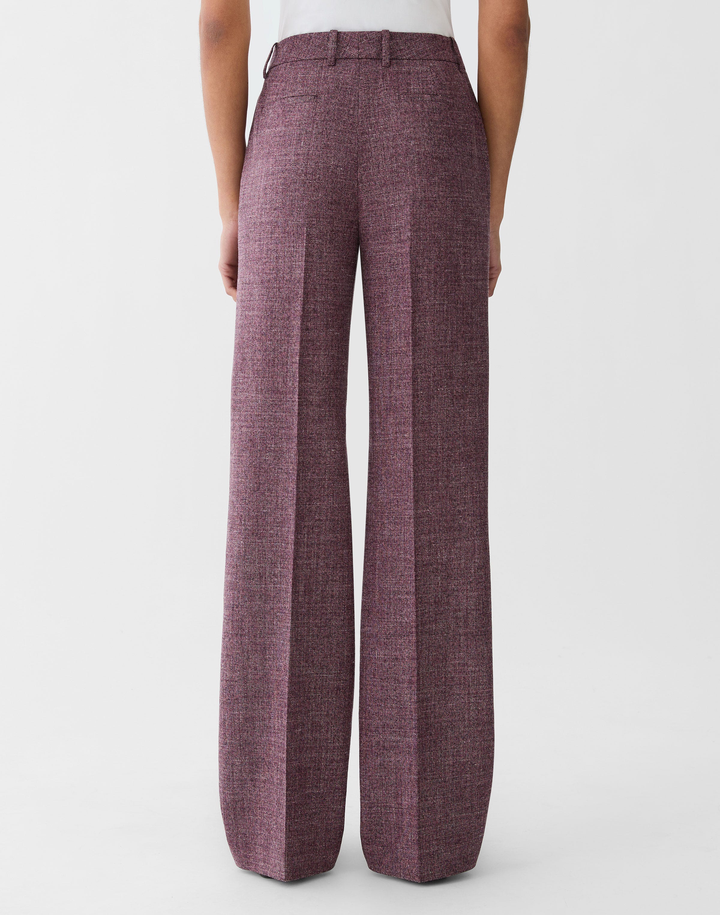 Wool Mouliné Gates Straight Pant