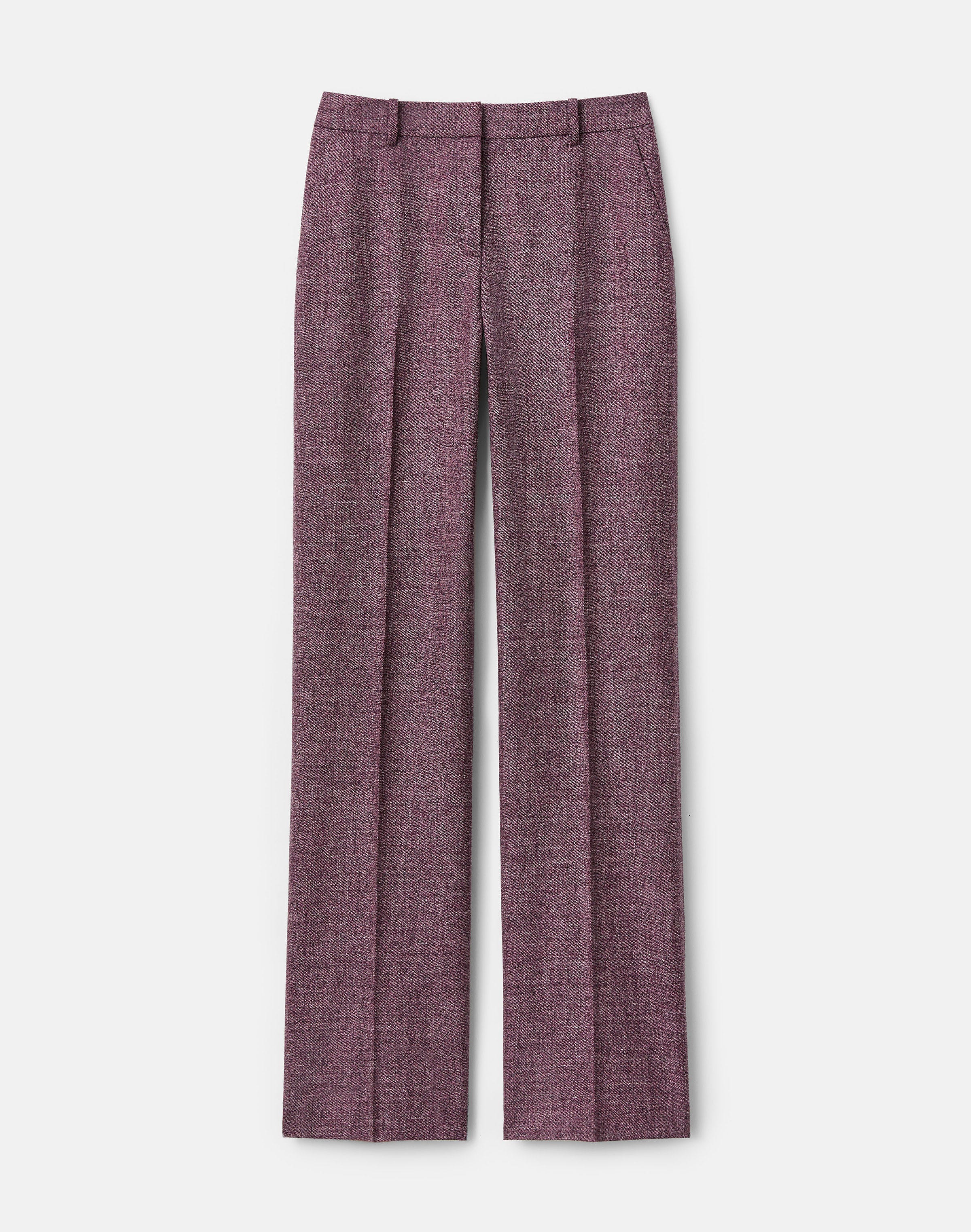 Wool Mouliné Gates Straight Pant