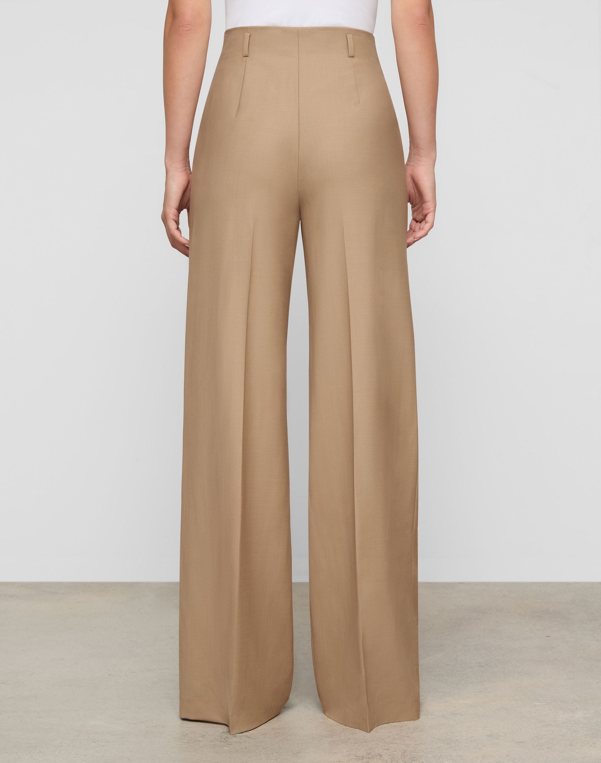 Tropical Wool Thames Wide Leg Pant