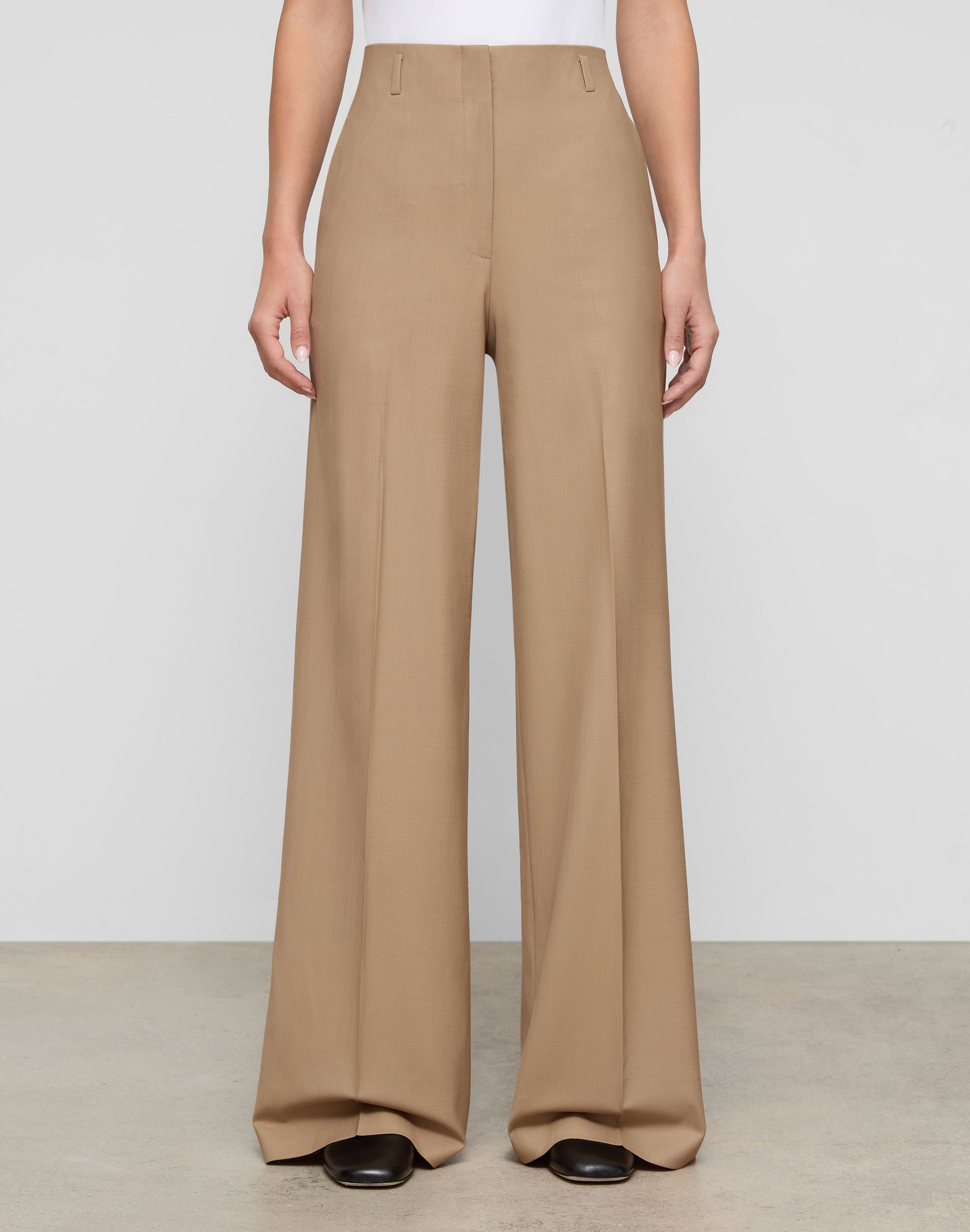 Tropical Wool Thames Wide Leg Pant