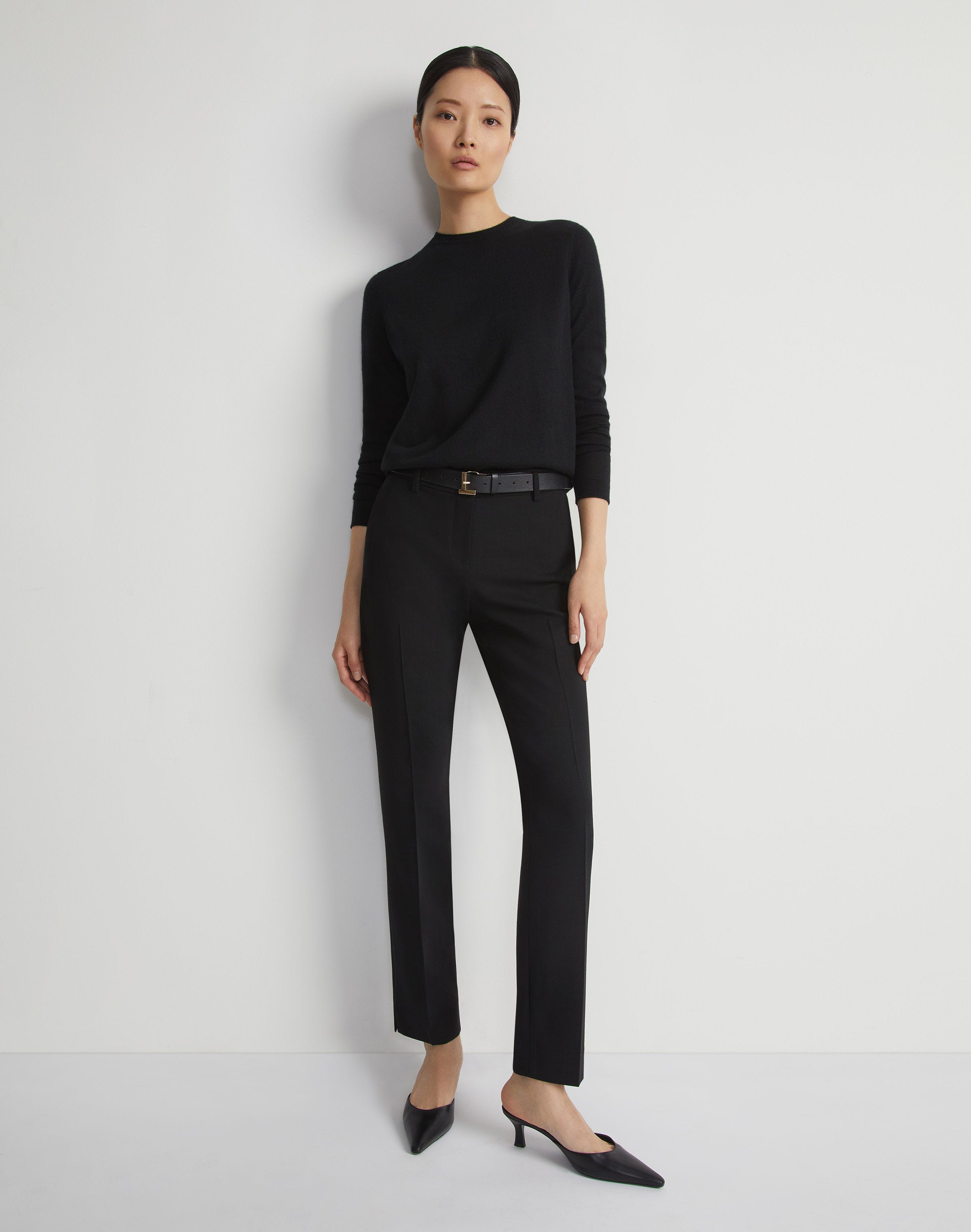 Responsible Wool Double Face Manhattan Cigarette Pant
