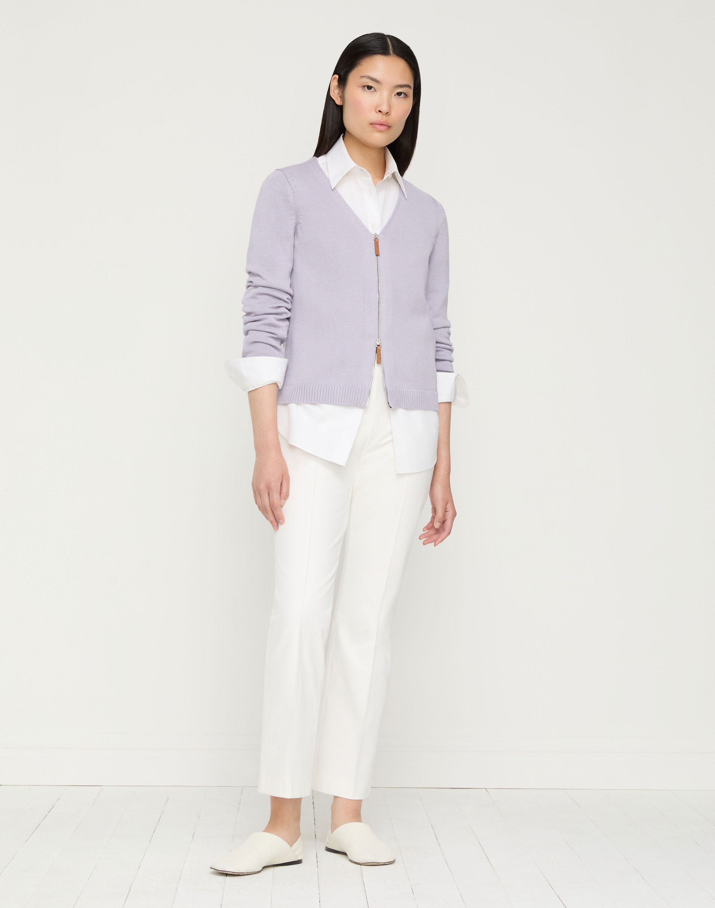 Plus-Size Techno Stretch Twill Vesey Flared Ankle Pant  