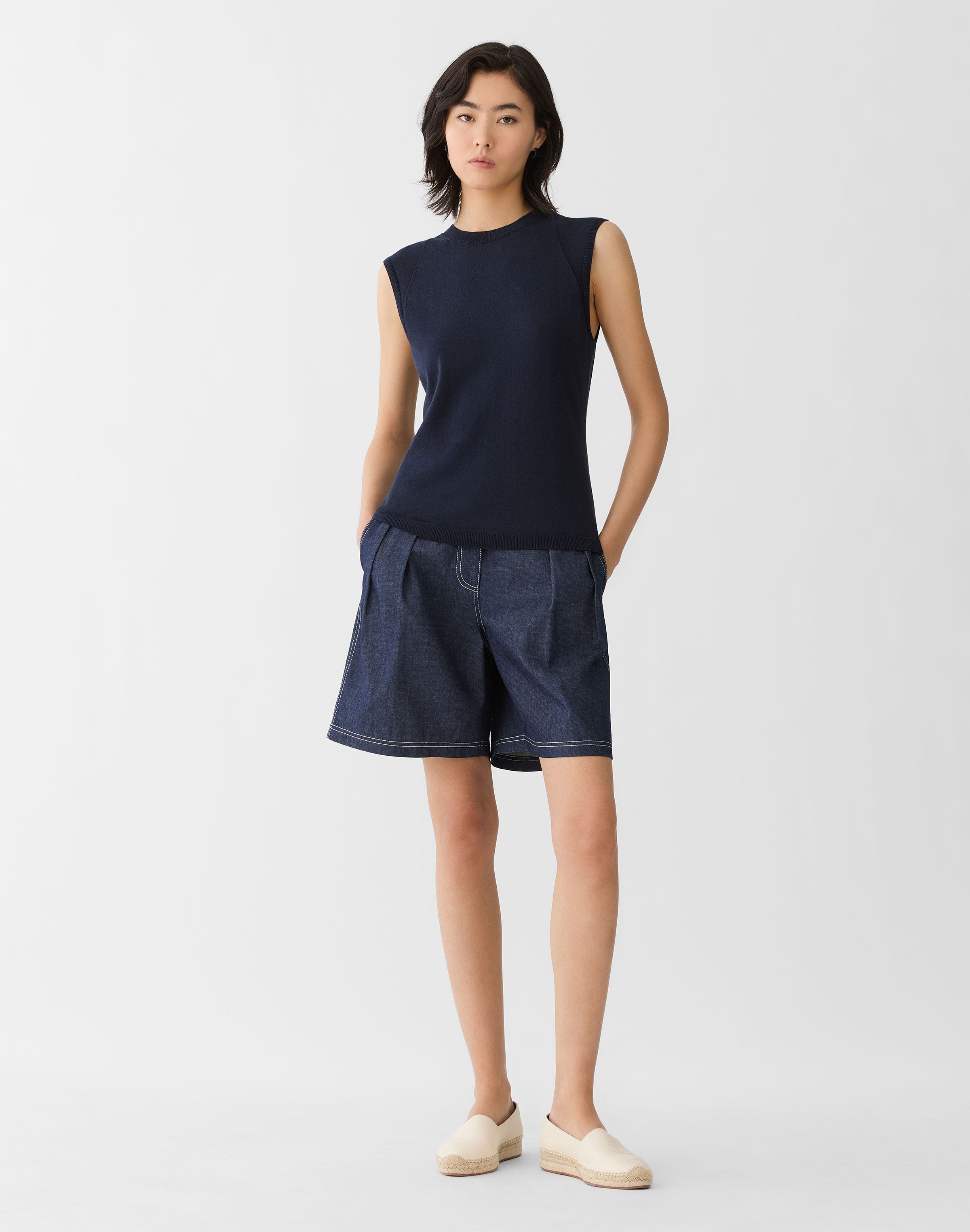 Chambray Park Wide Leg Short