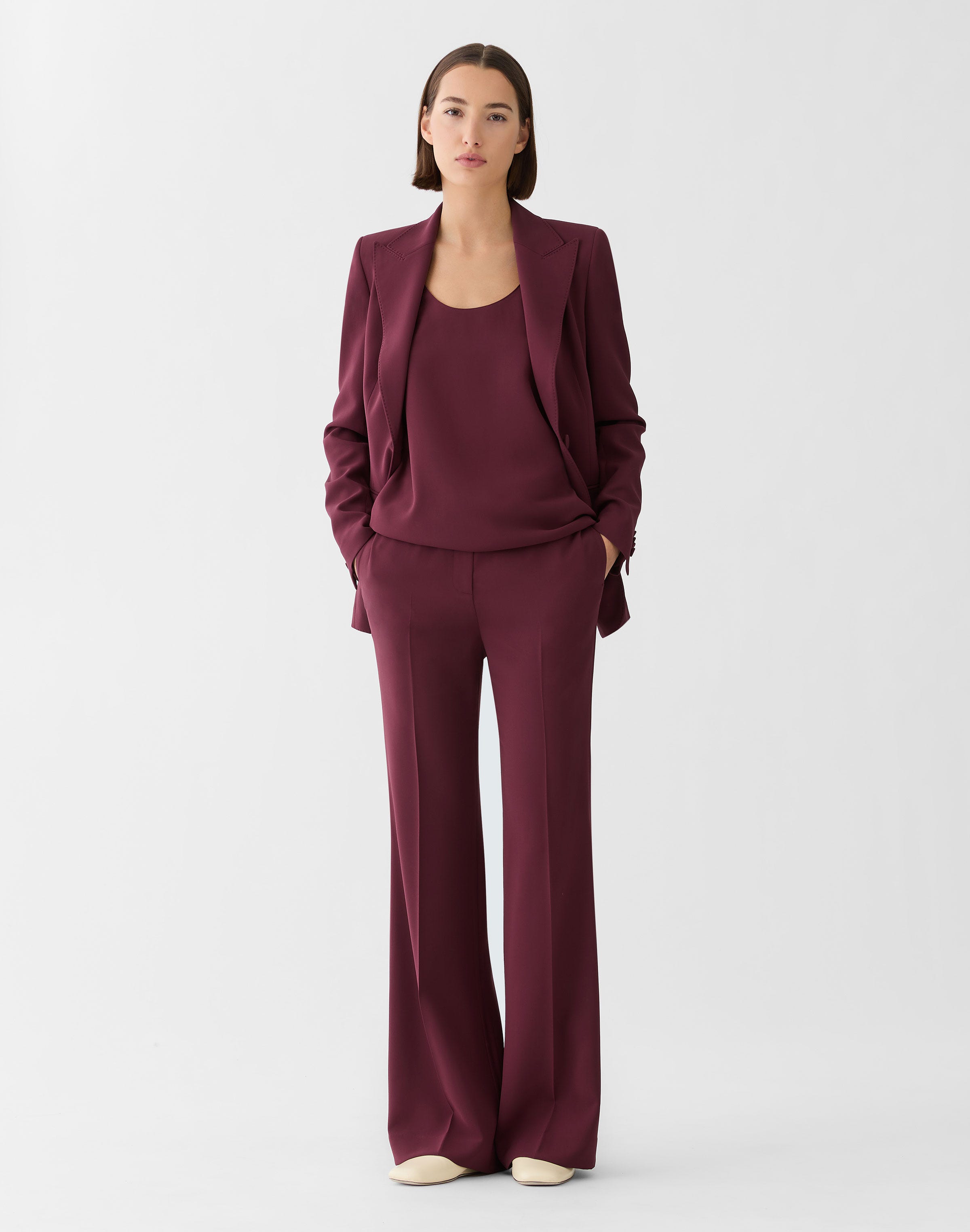 Petite Responsible Finesse Crepe Lafayette Flare Pant