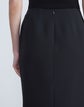 Wool-Silk Crepe Pencil Skirt