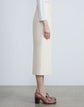 Plonge Lambskin Leather High-Waisted Midi Skirt