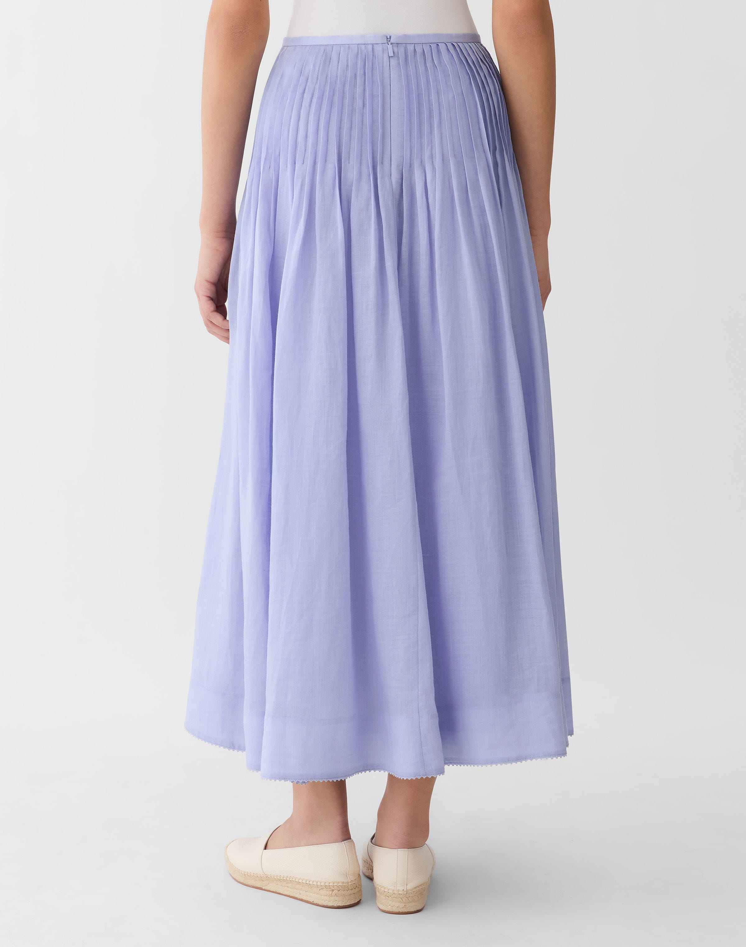 Gemma Cloth Voile Hand Pintucked Maxi Skirt