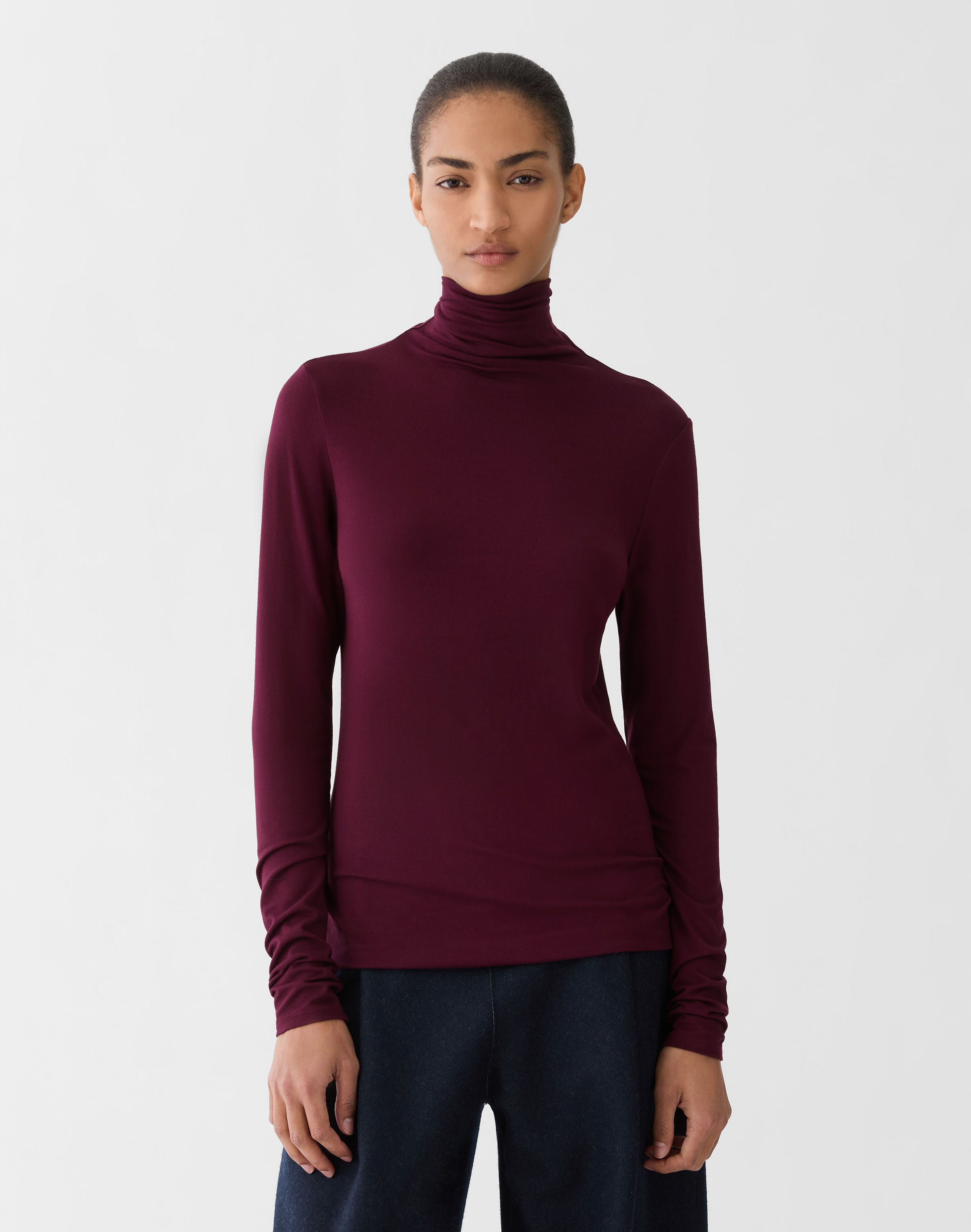 Petite Nouveau Jersey Turtleneck