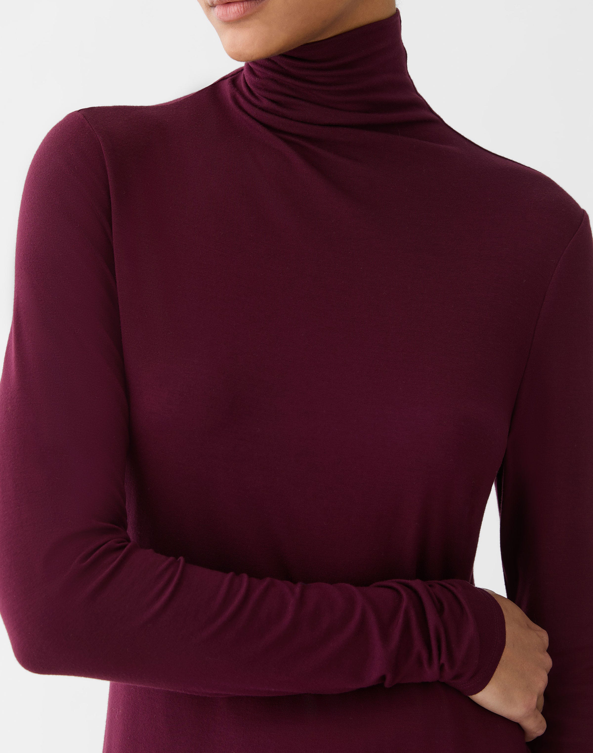 Petite Nouveau Jersey Turtleneck