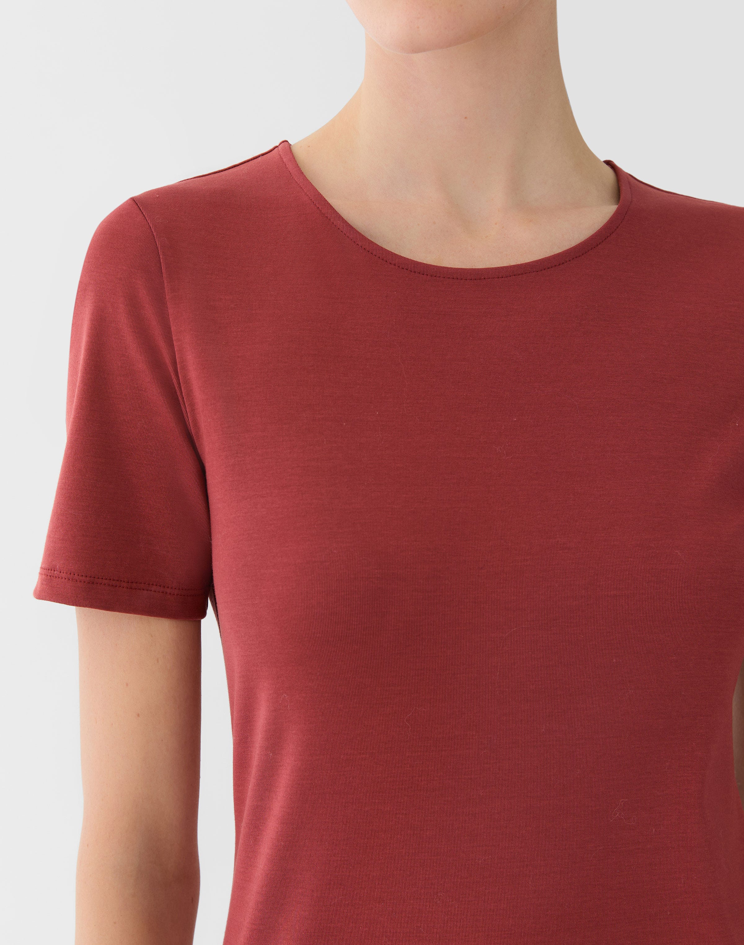 Petite Cotton Rib Crewneck T-Shirt