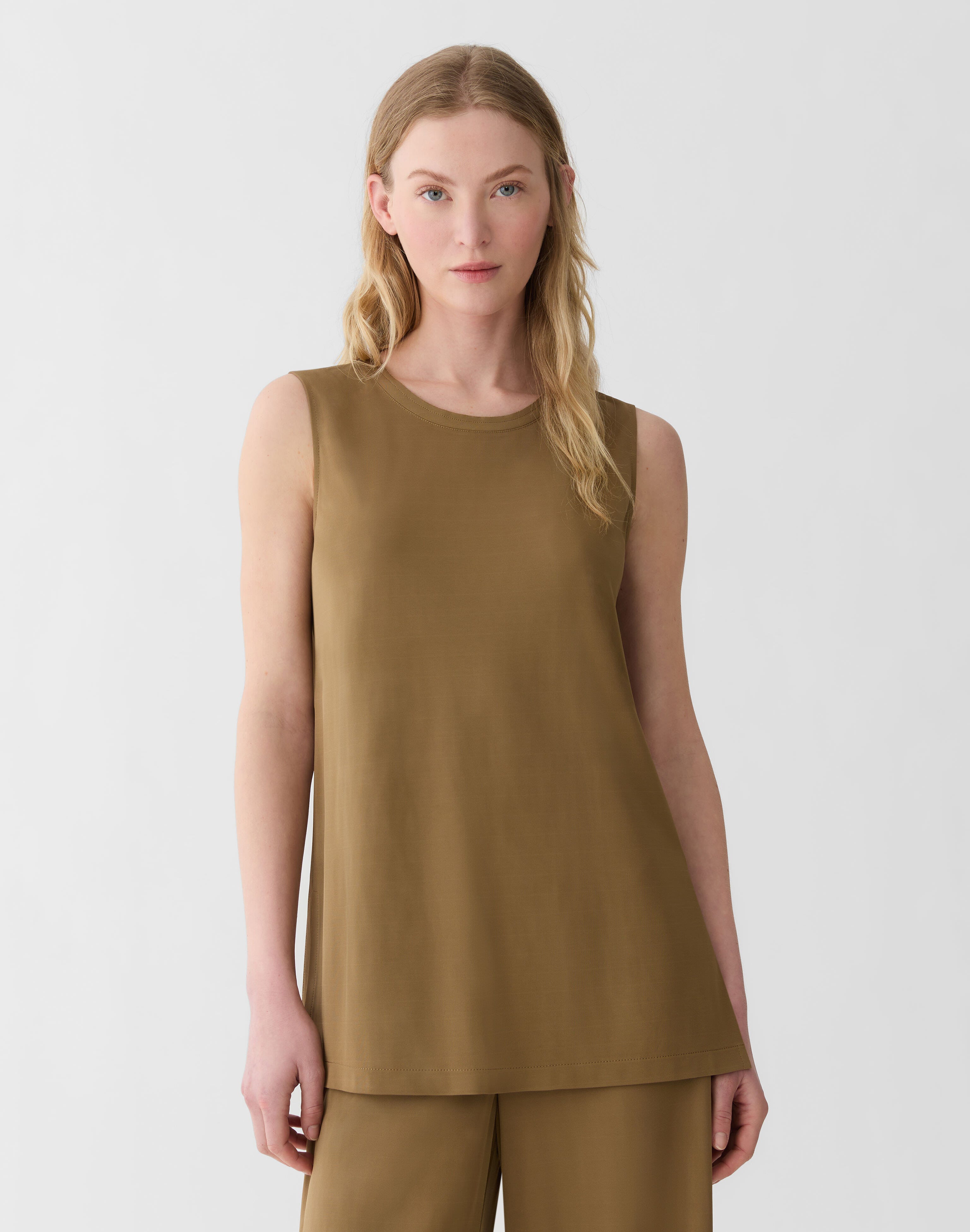Matte Jersey Side Slit Tunic