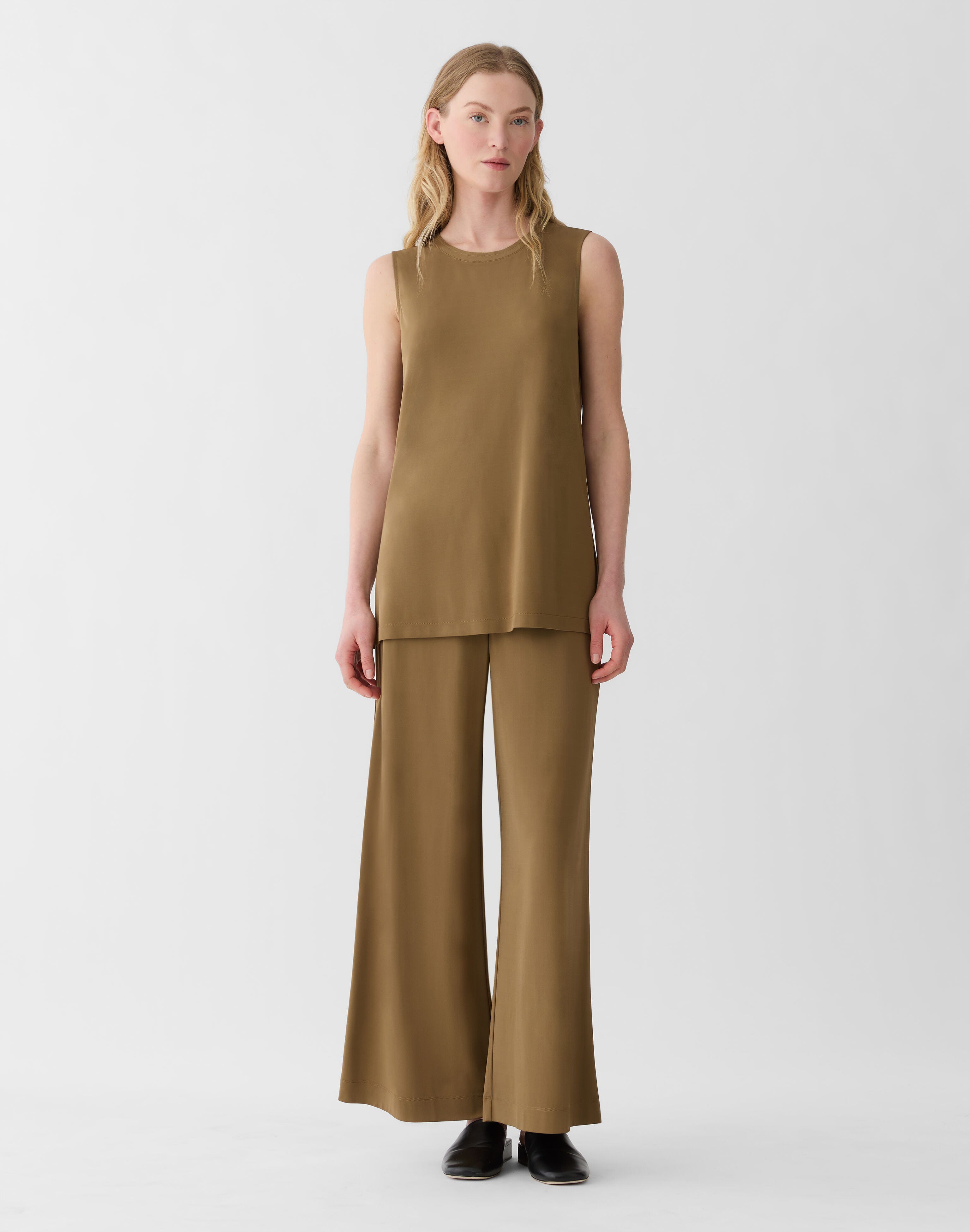 Matte Jersey Side Slit Tunic