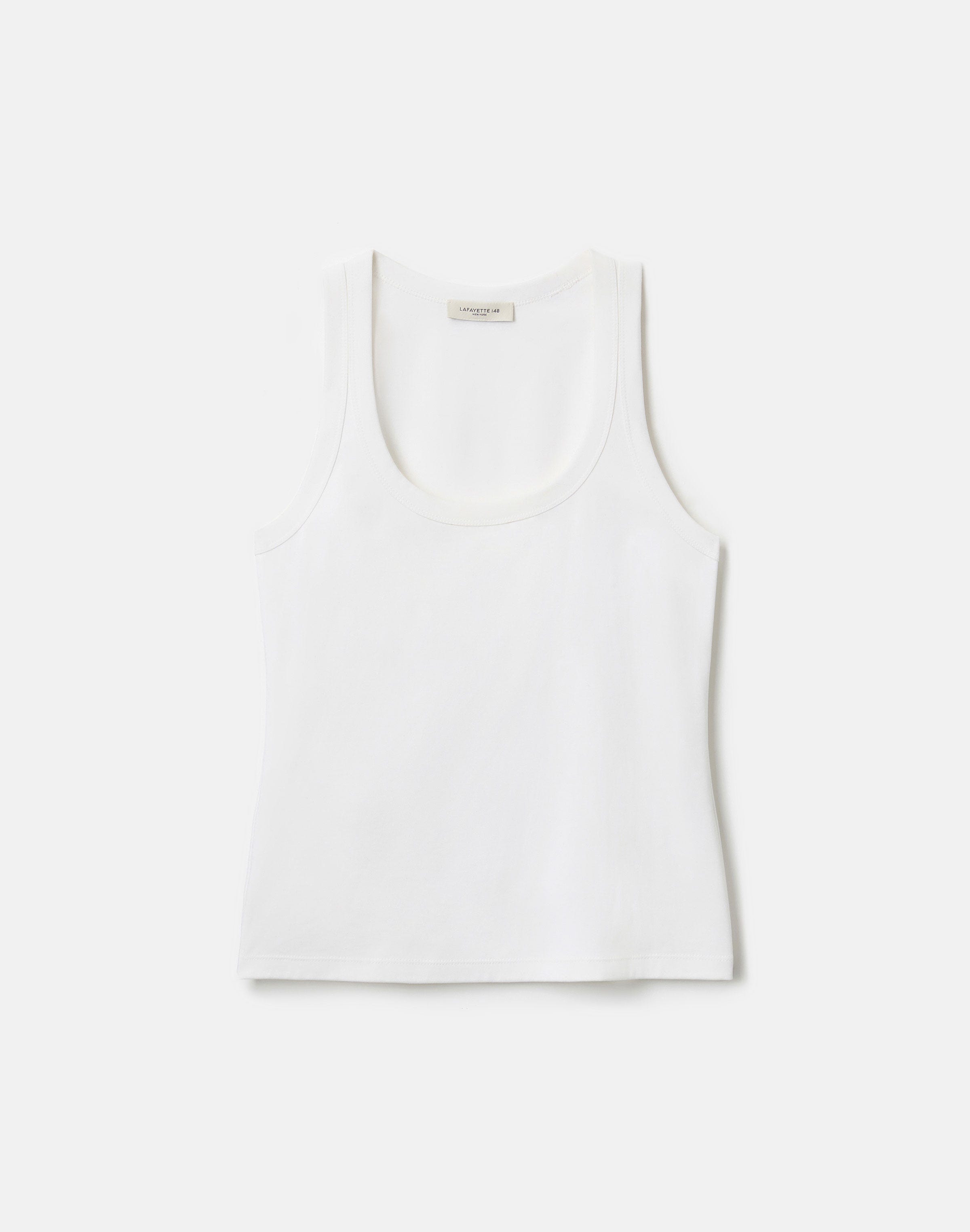 Cotton Rib Scoop Neck Tank