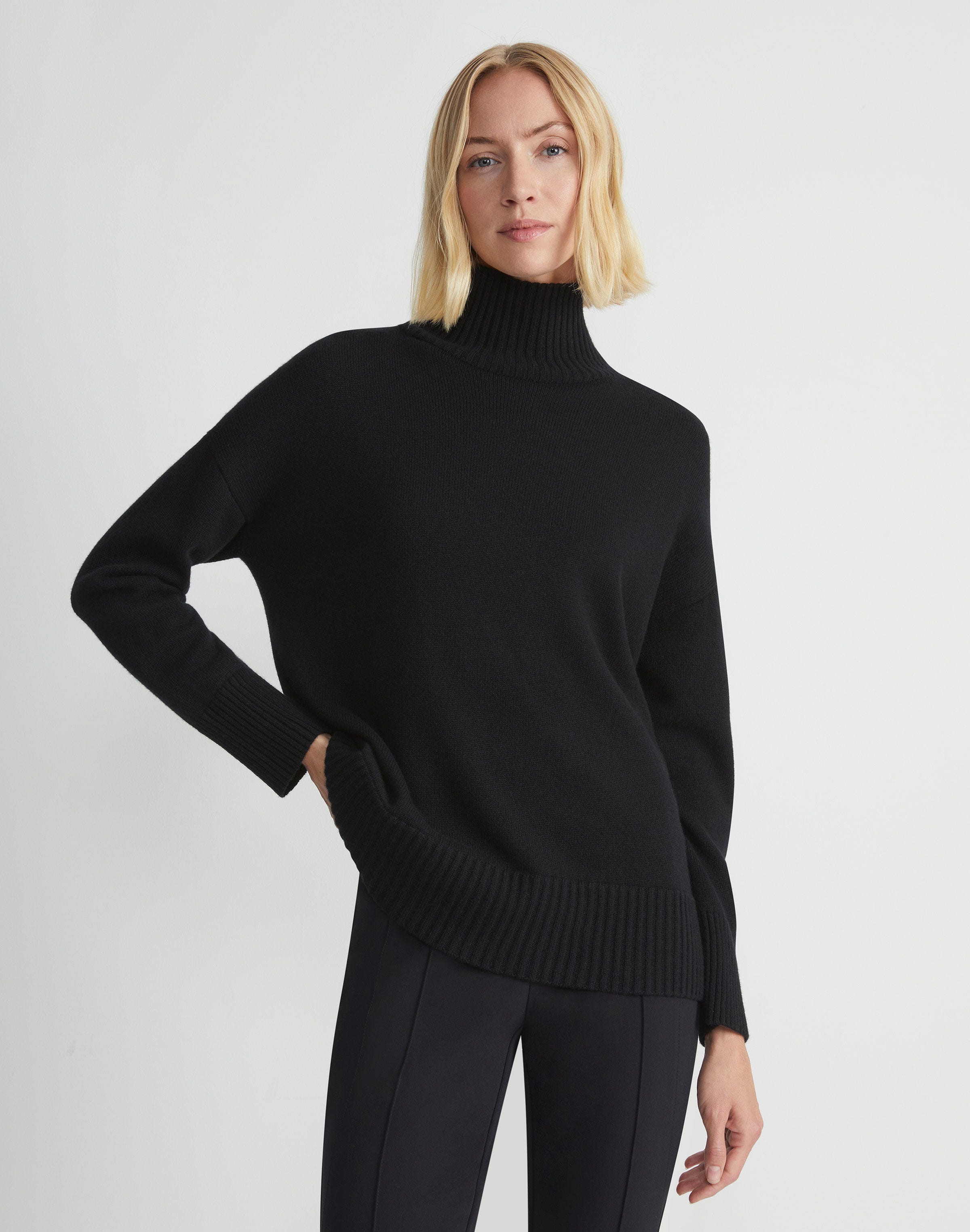 Cashmere Stand Collar Sweater