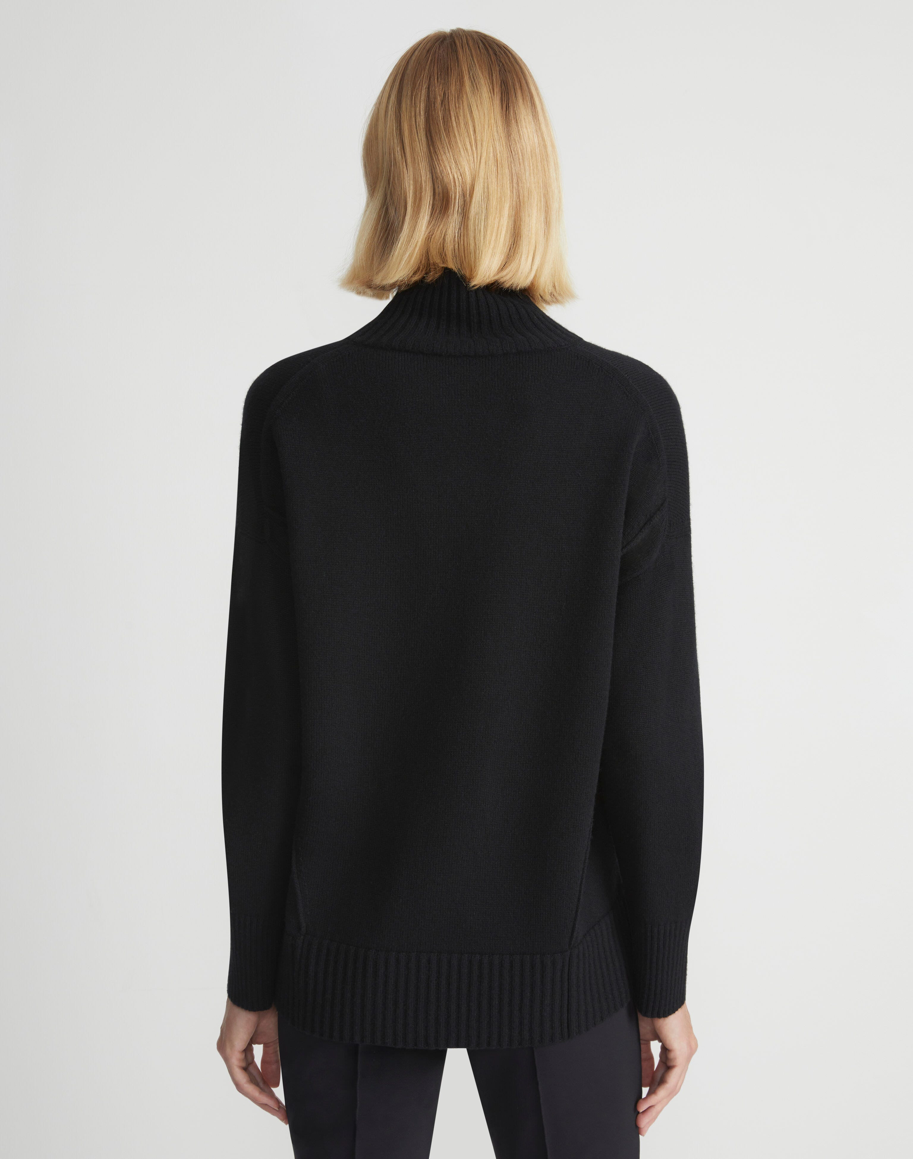Petite Cashmere Stand Collar Sweater