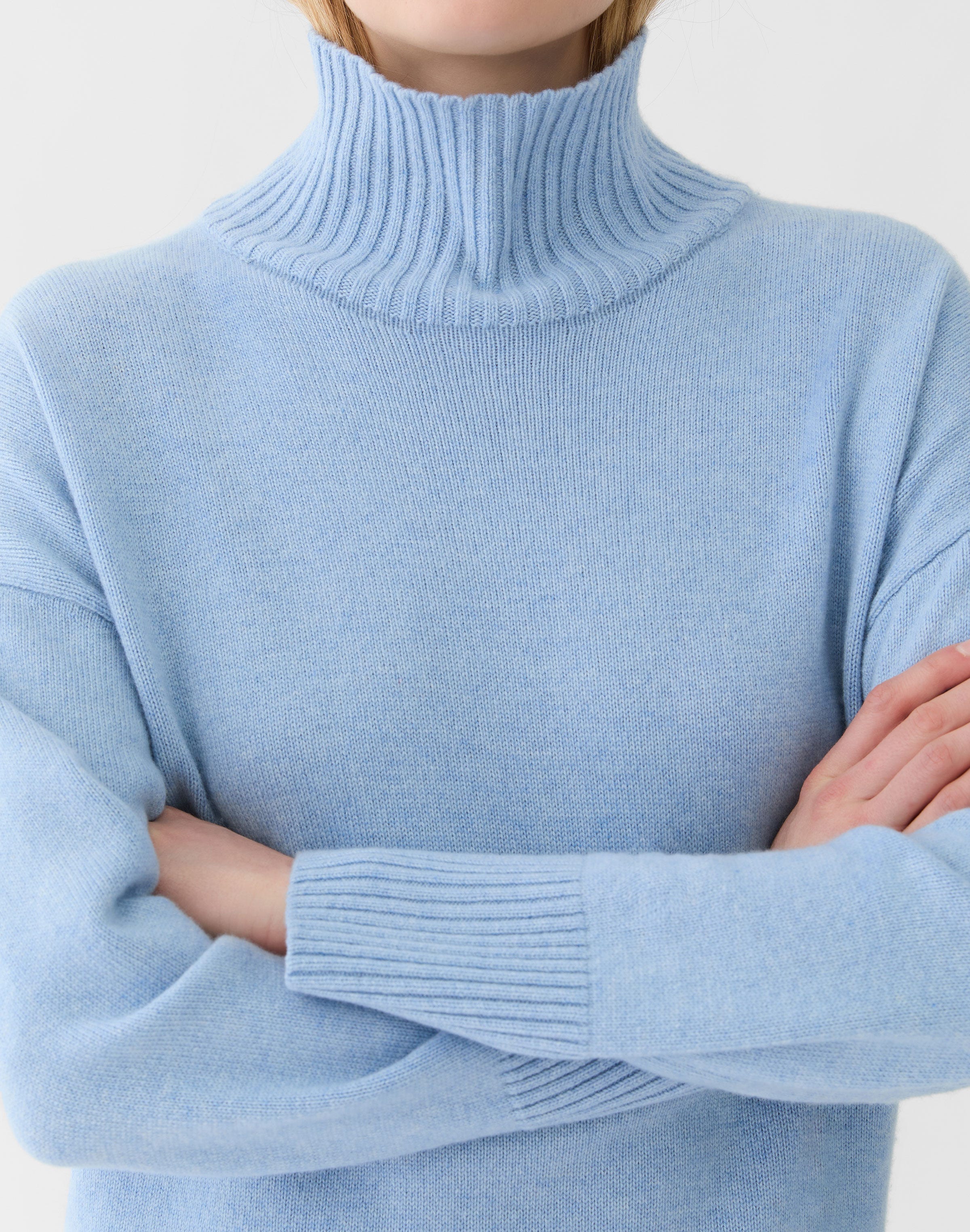 Plus-Size Cashmere Stand Collar Sweater