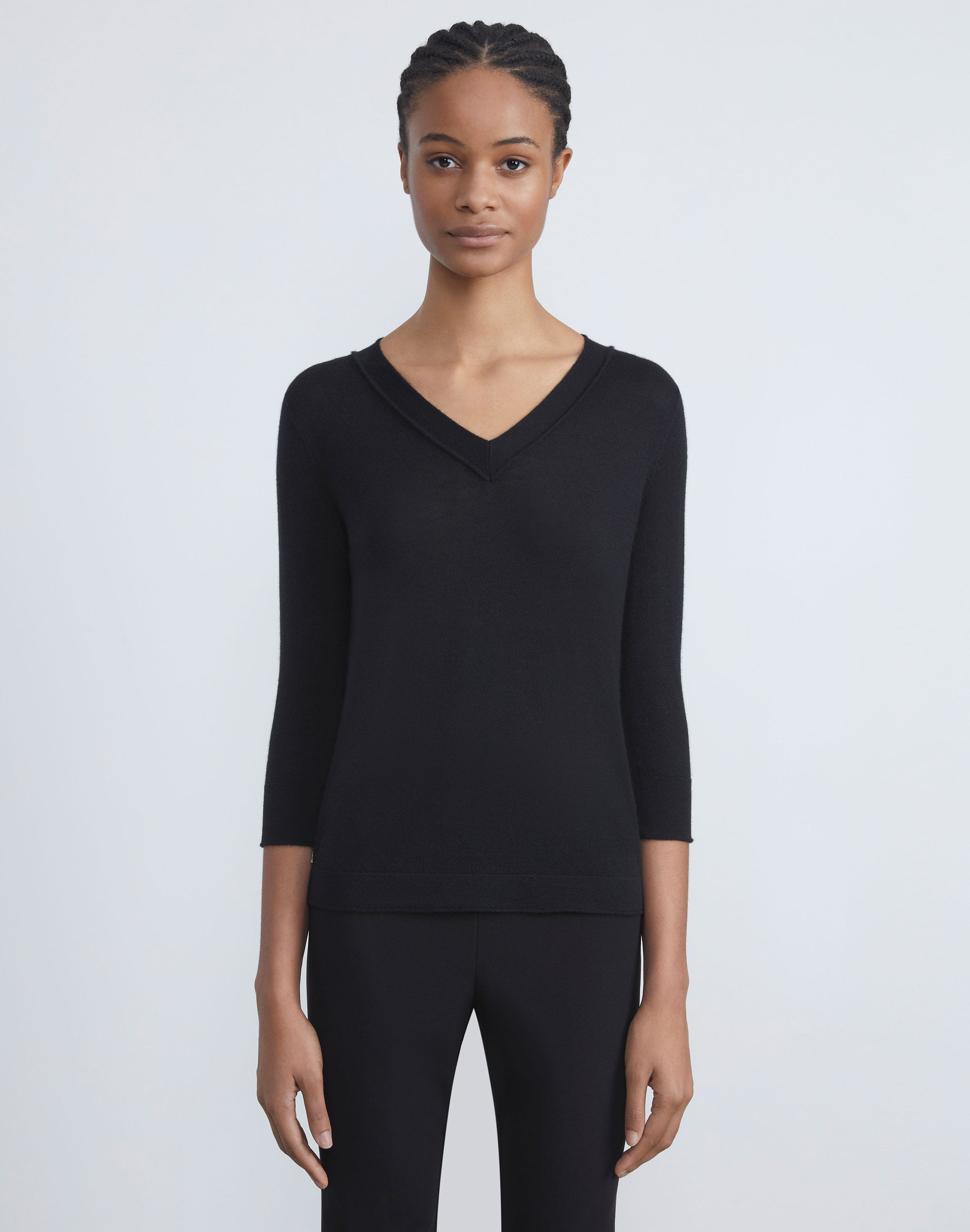 Fine Gauge Cashmere V-Neck Sweater