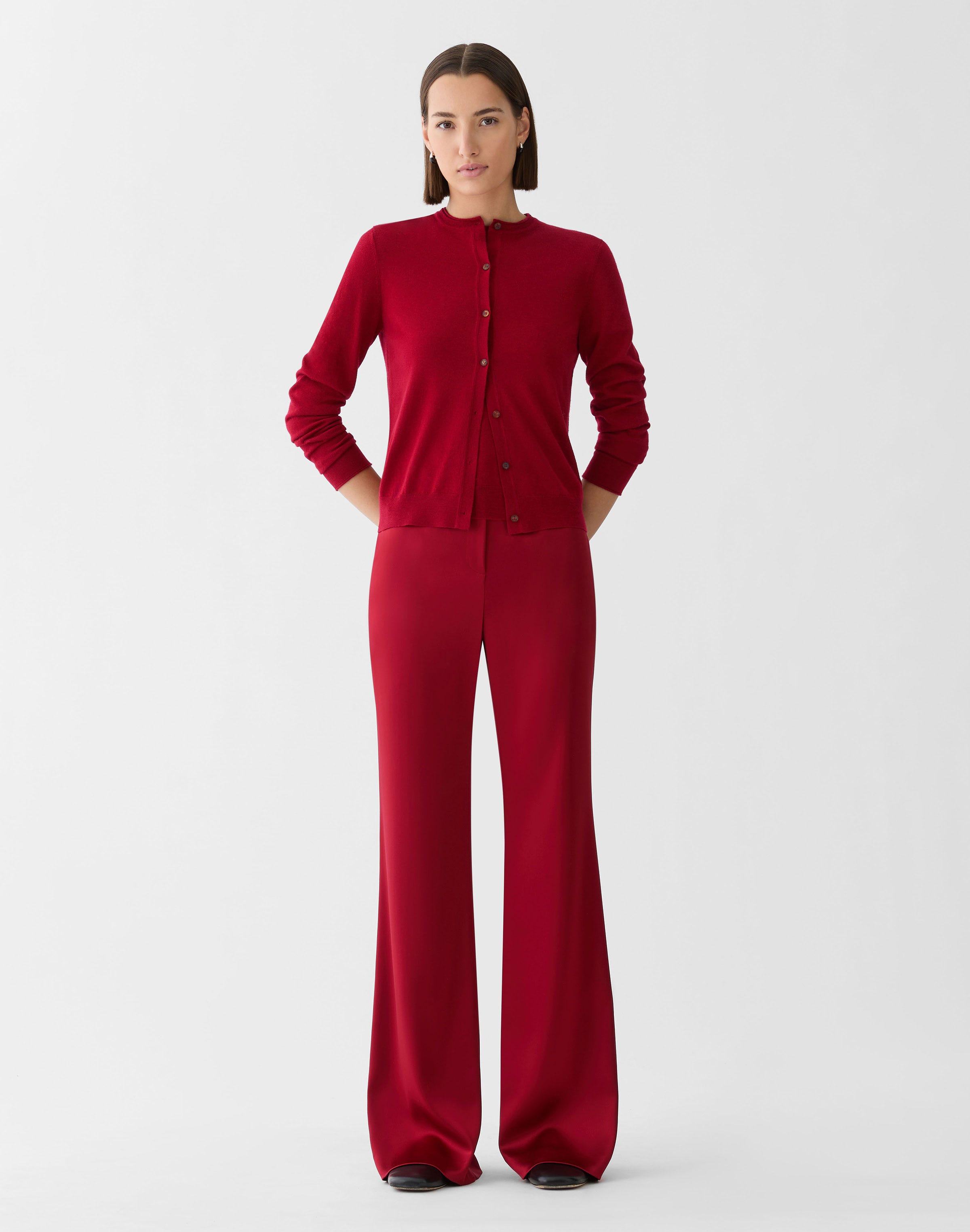 Plus-Size Fine Gauge Cashmere Crewneck Short Sleeve Sweater