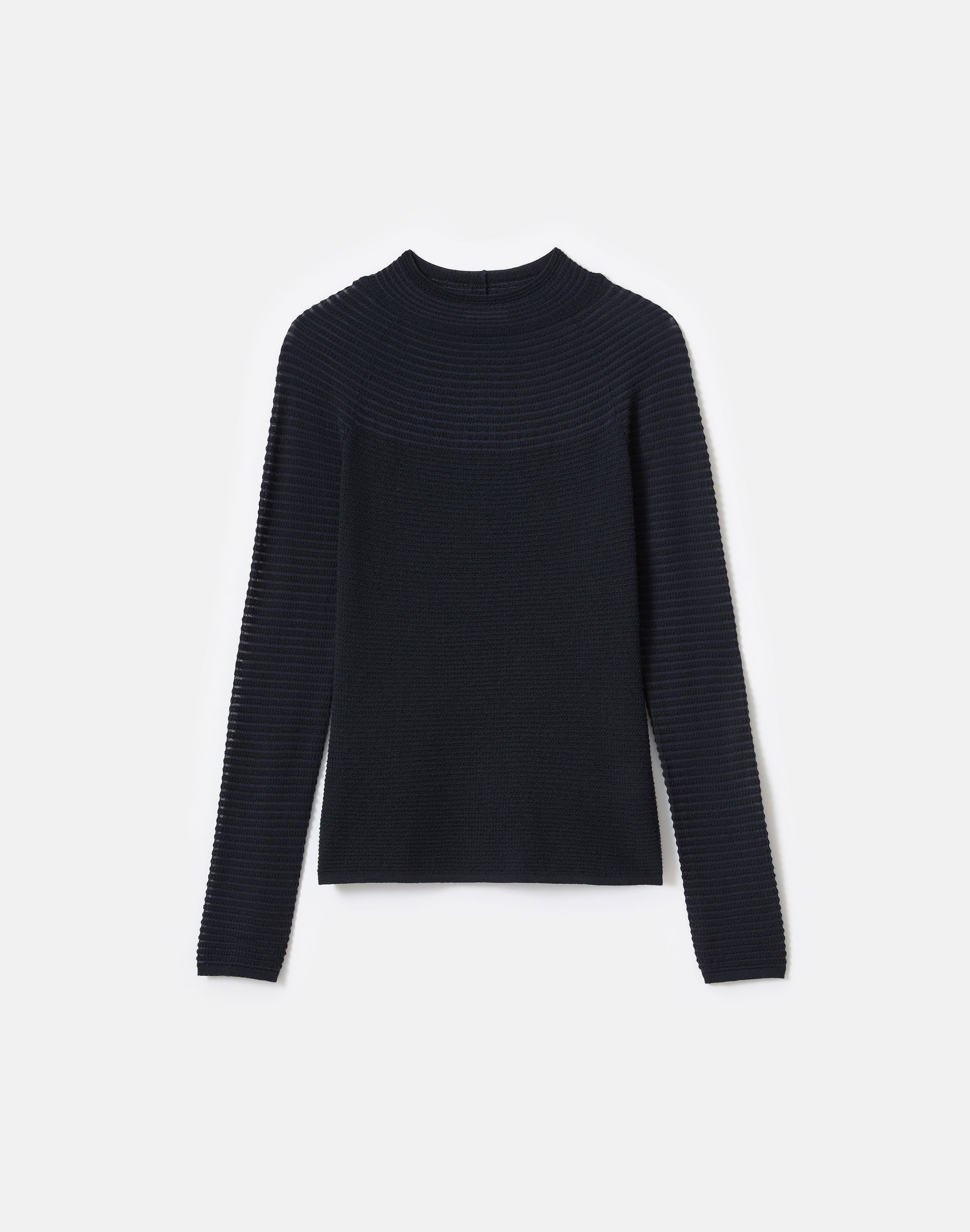 Responsible Fine Gauge Merino Textured Stripe Sweater