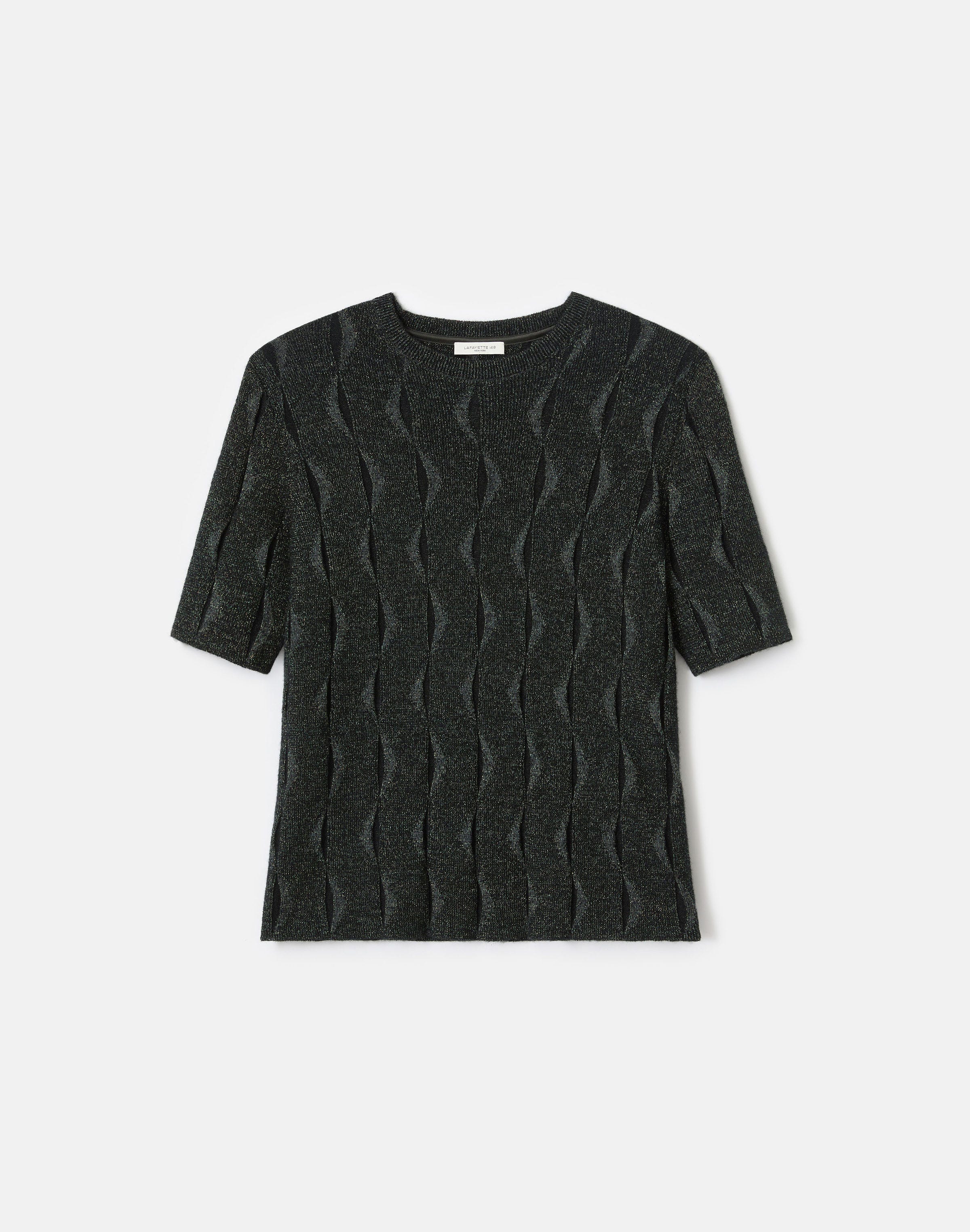 Iridescent Fine Gauge Cashmere Crewneck Sweater