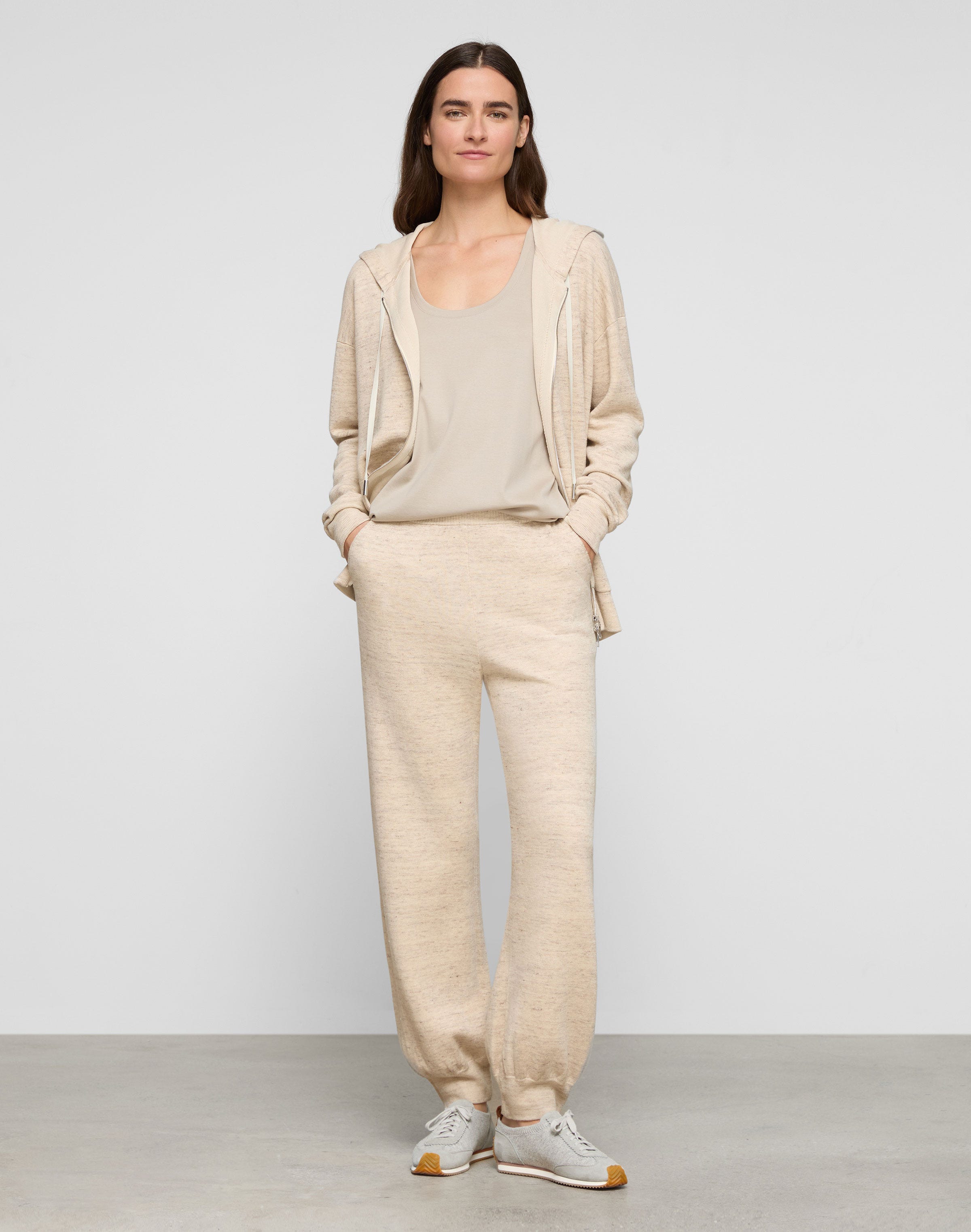 Fine Linen-Cotton Knit Jogger