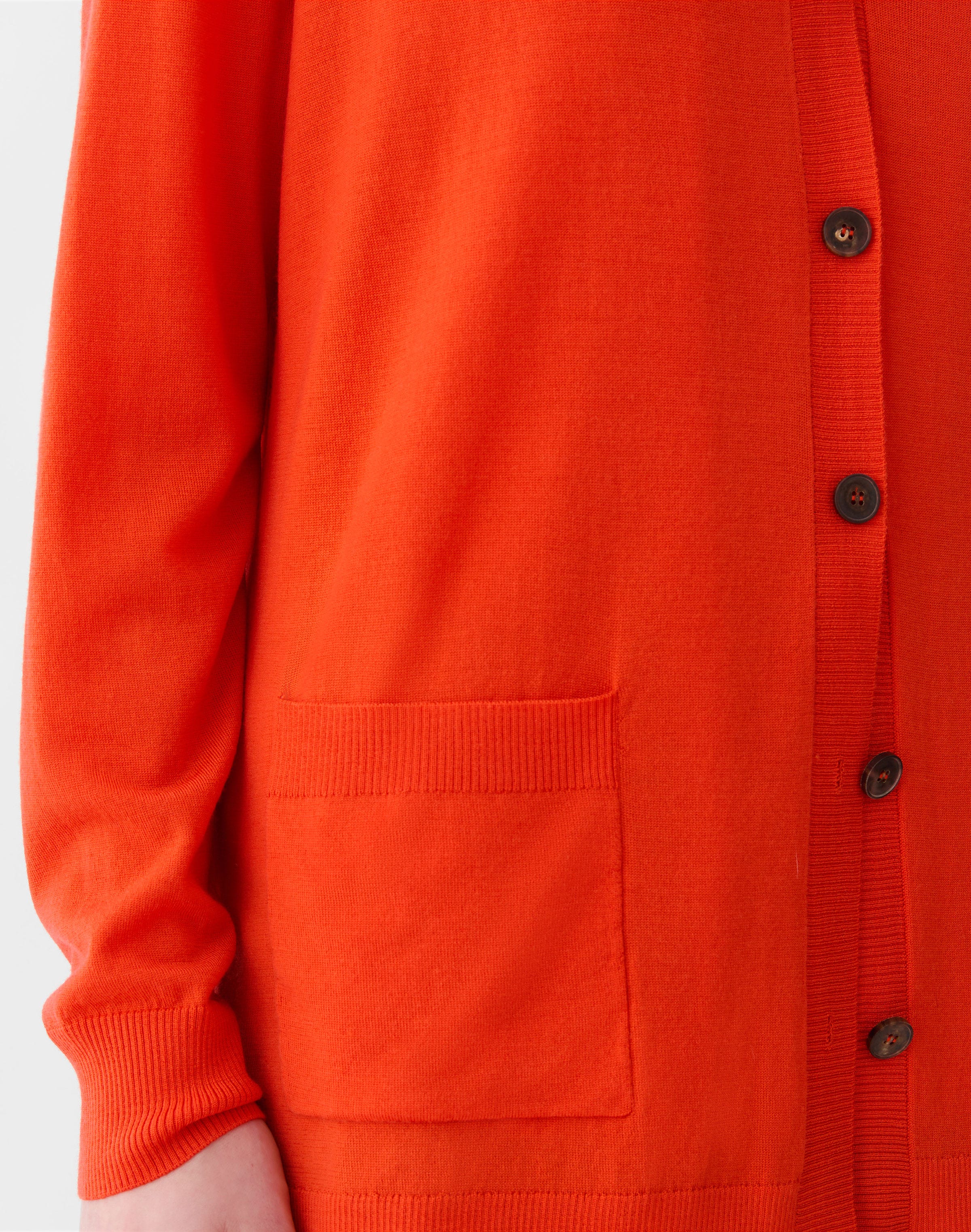 Plus-Size Superfine Merino Wool Cardigan