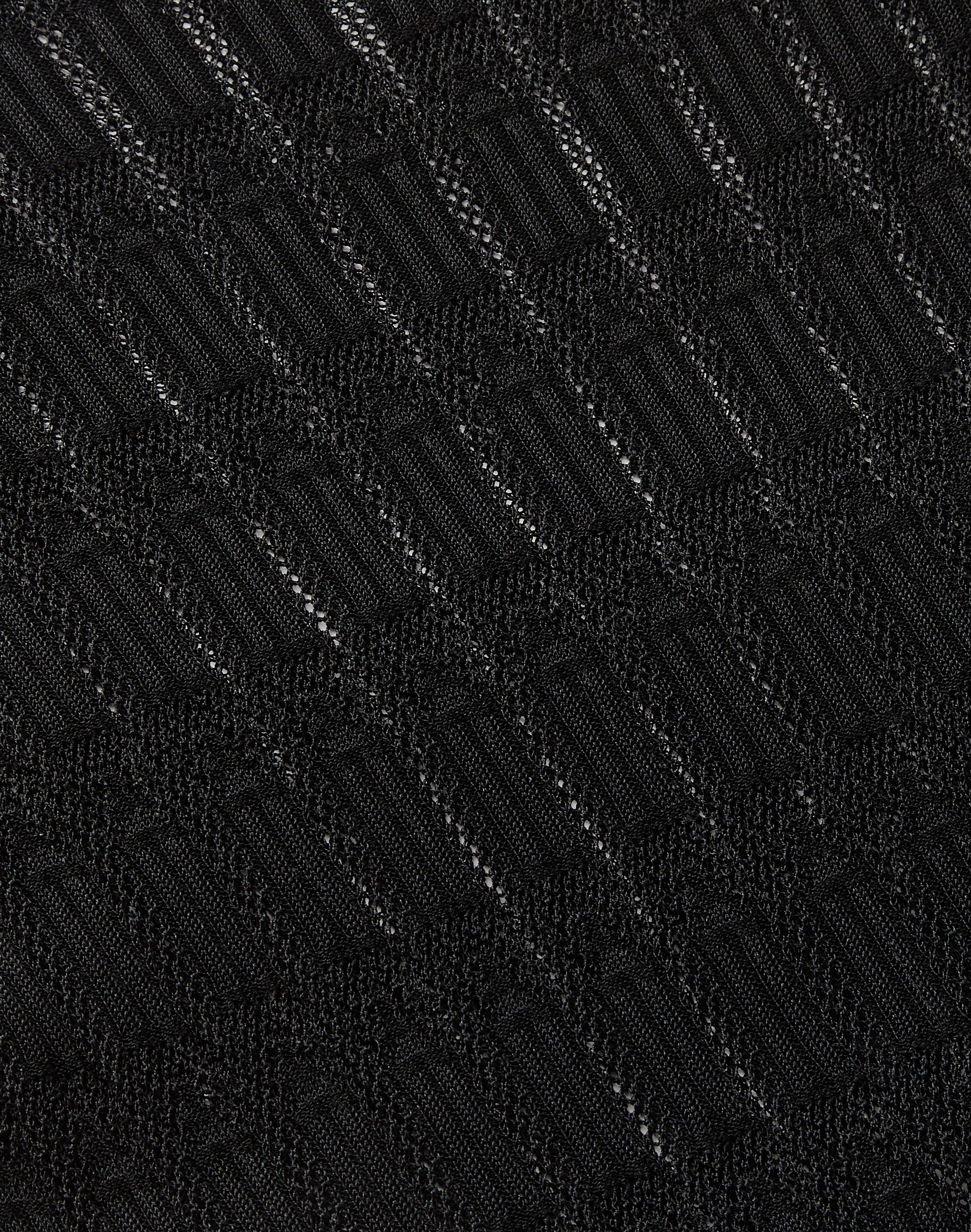 Viscose Lace Stitch Polo Cardigan