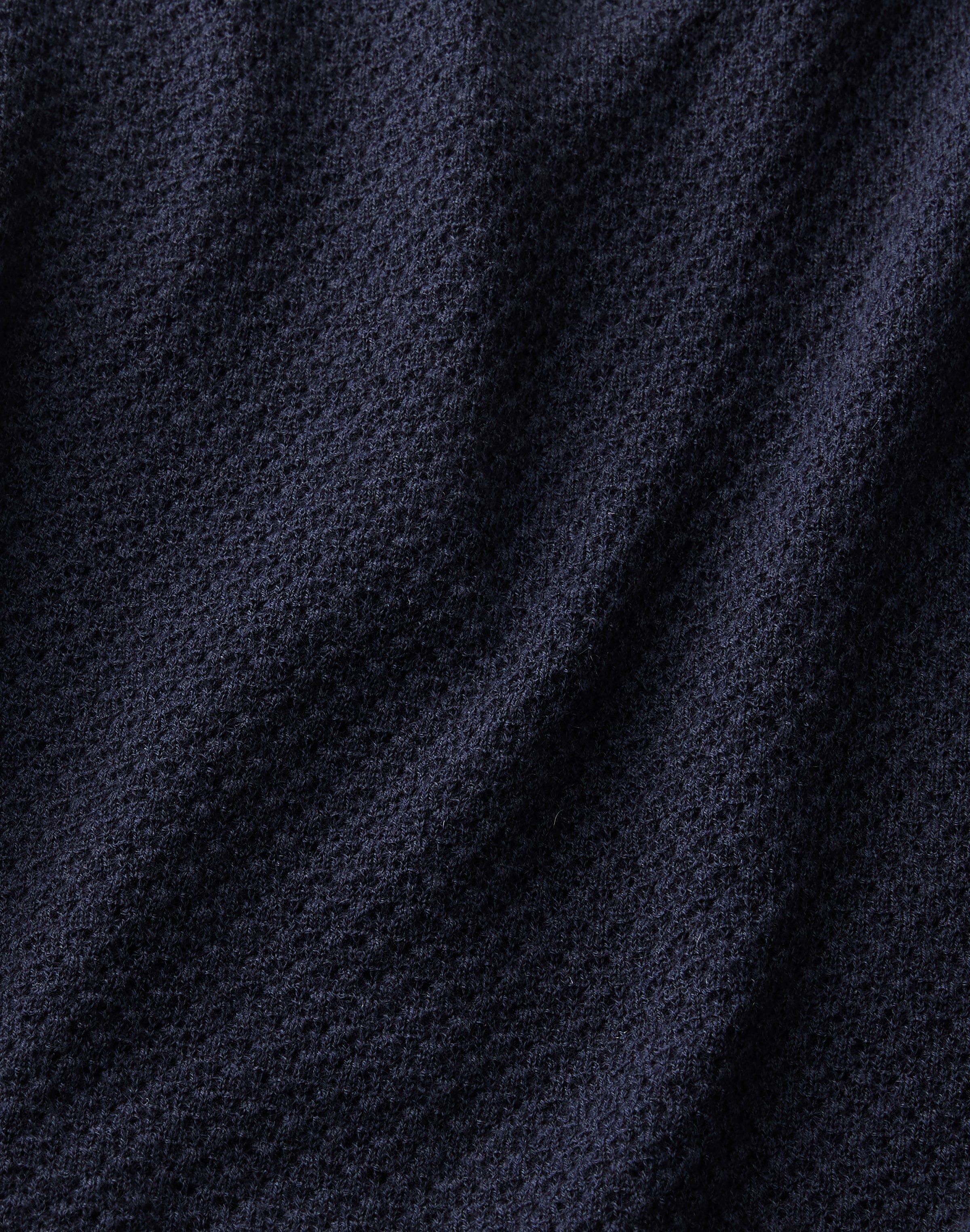 Fine Gauge Cashmere Pointelle Polo Top
