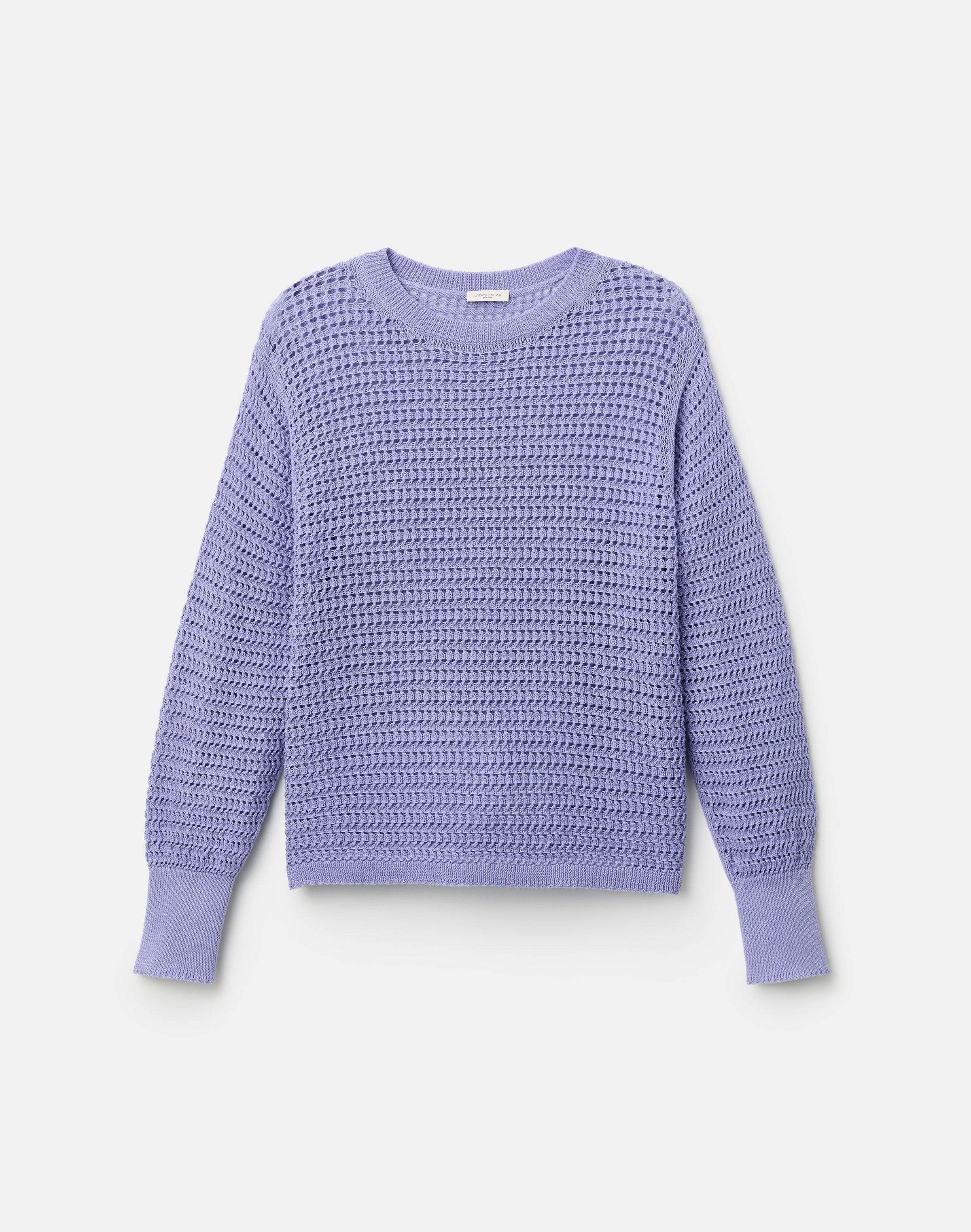 Fine Cotton Rope Open Knit Sweater
