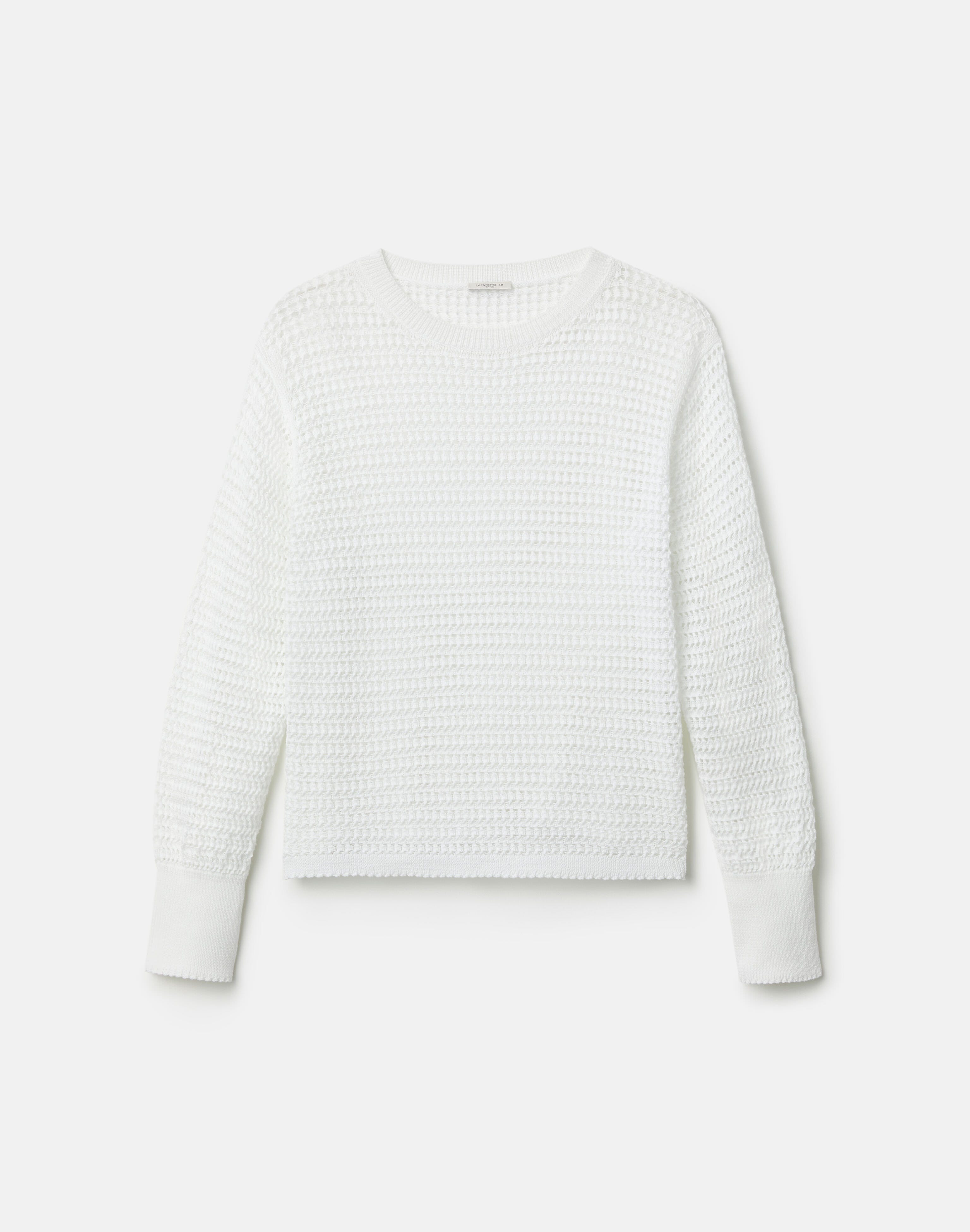 Fine Cotton Rope Open Knit Sweater