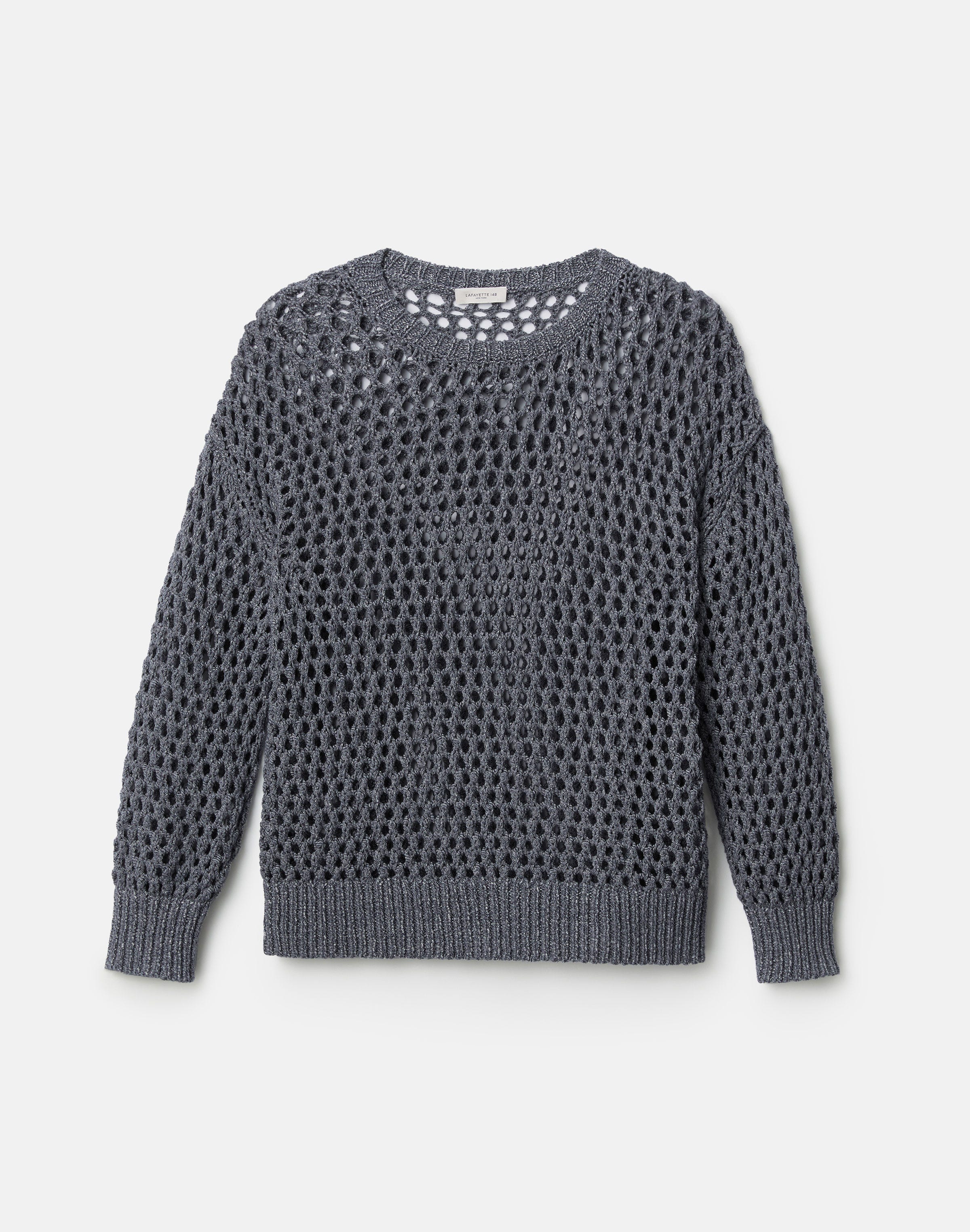 Hand Knit Cotton Open Stitch Sweater