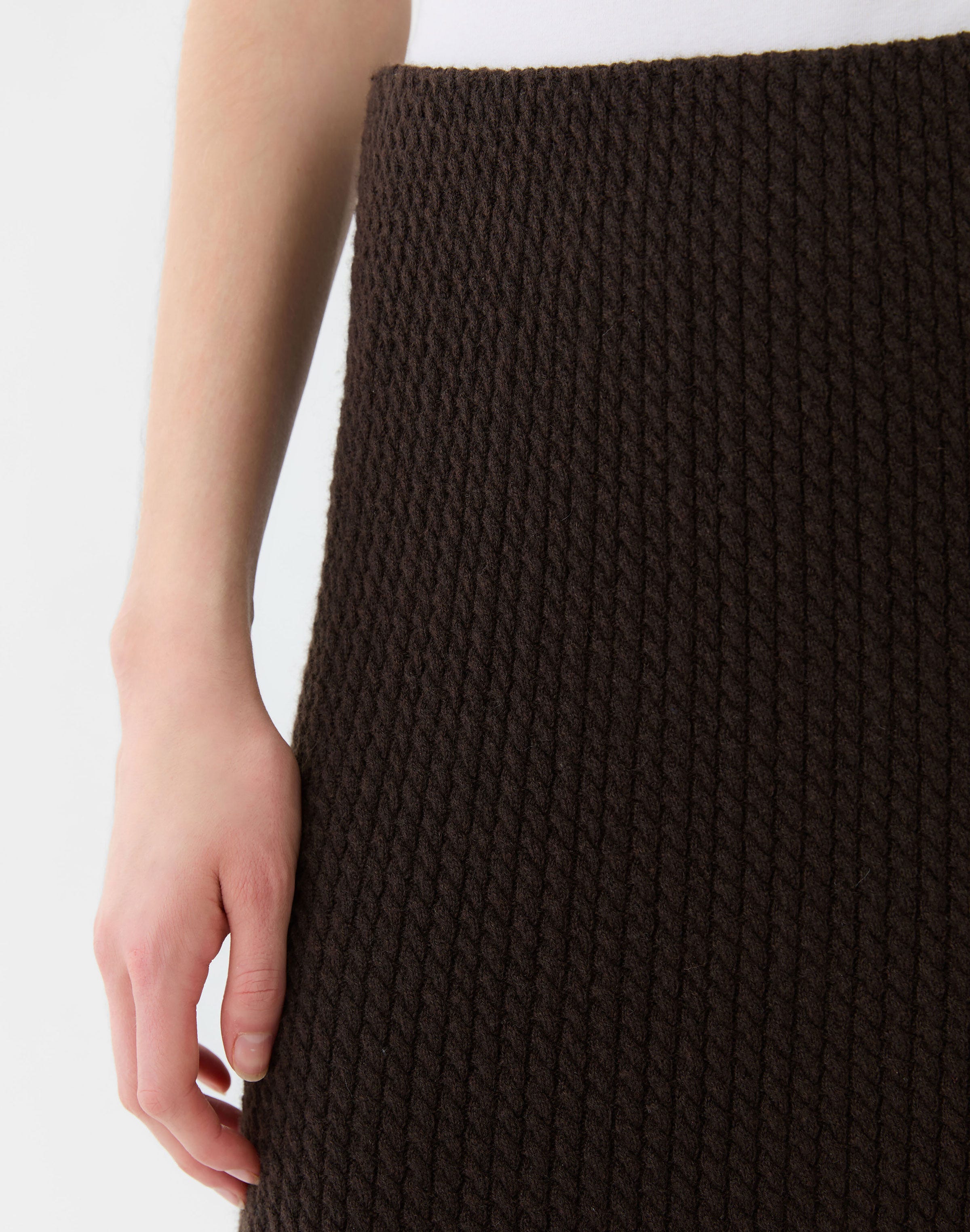 Cashmere Cable Knit Skirt