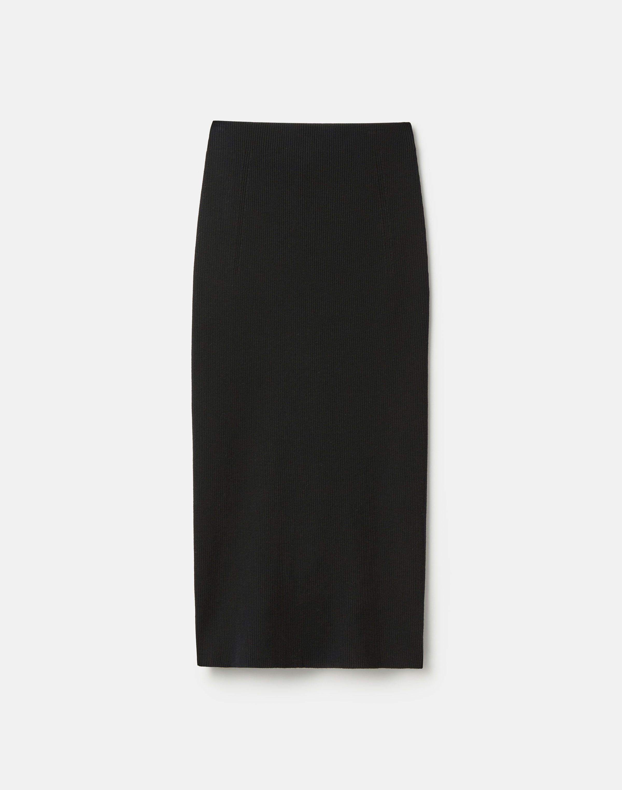 Responsible Matte Crepe Ribbed Knit Skirt