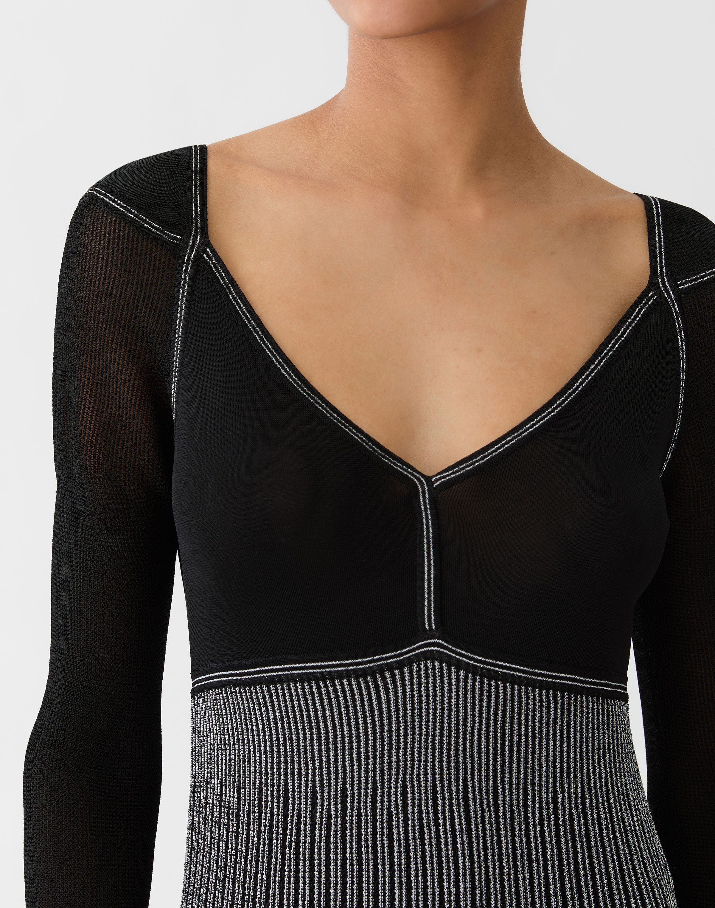 Metallic Shimmer Pointelle Knit Gown
