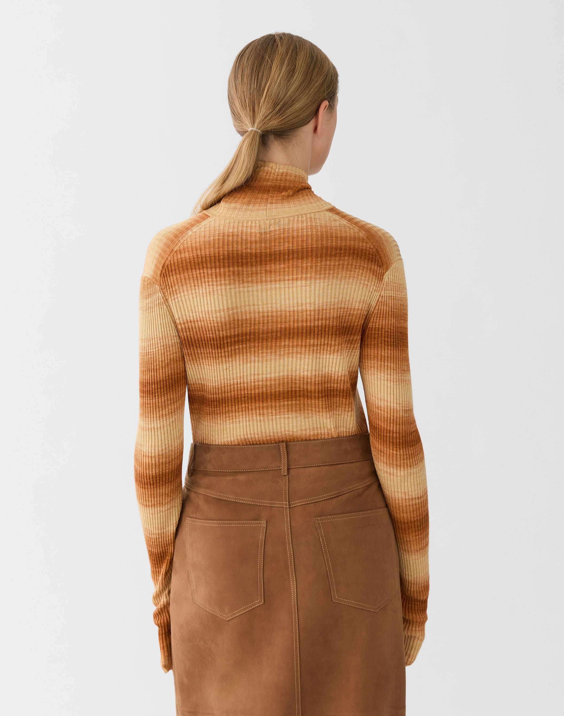 Horizon Stripe Viscose Ribbed Sweater