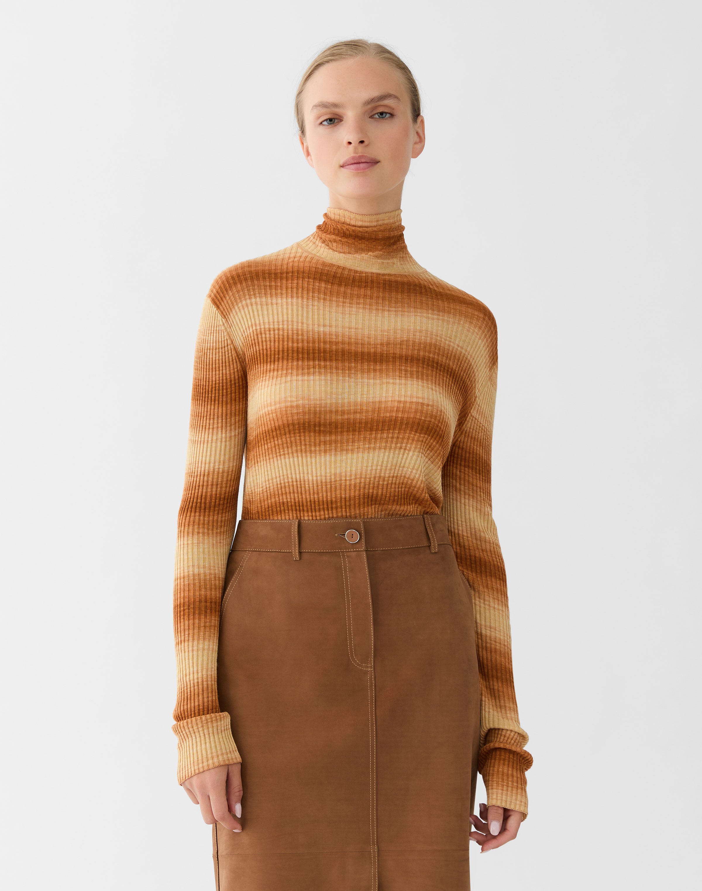 Horizon Stripe Viscose Ribbed Sweater